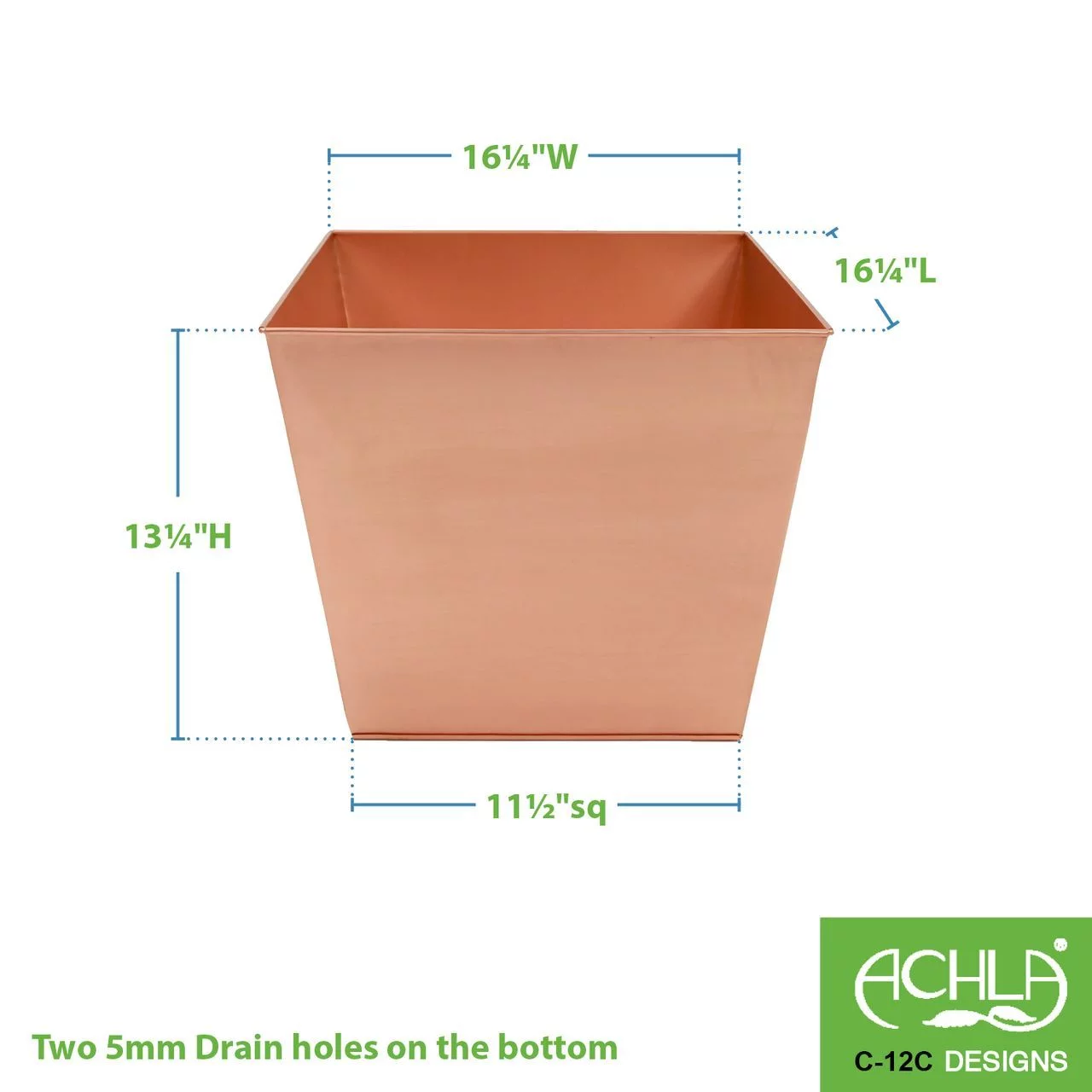 ACHLA Designs C-12C Copper Plated Flower Box, Large