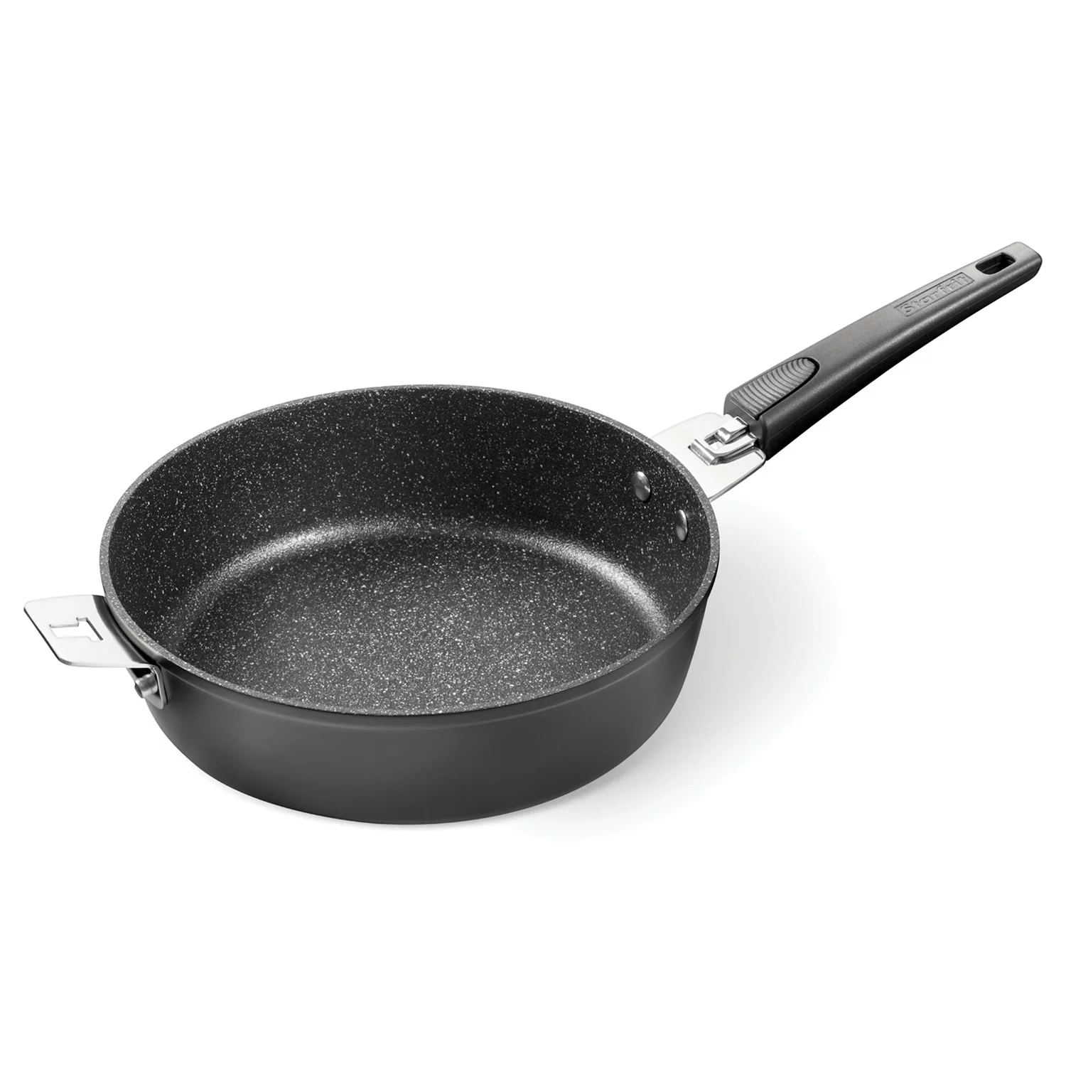 The Rock 034716-002-0000 9 in. Deep Frypan with T-Lock Handle Dutch Oven with Lid Detachable