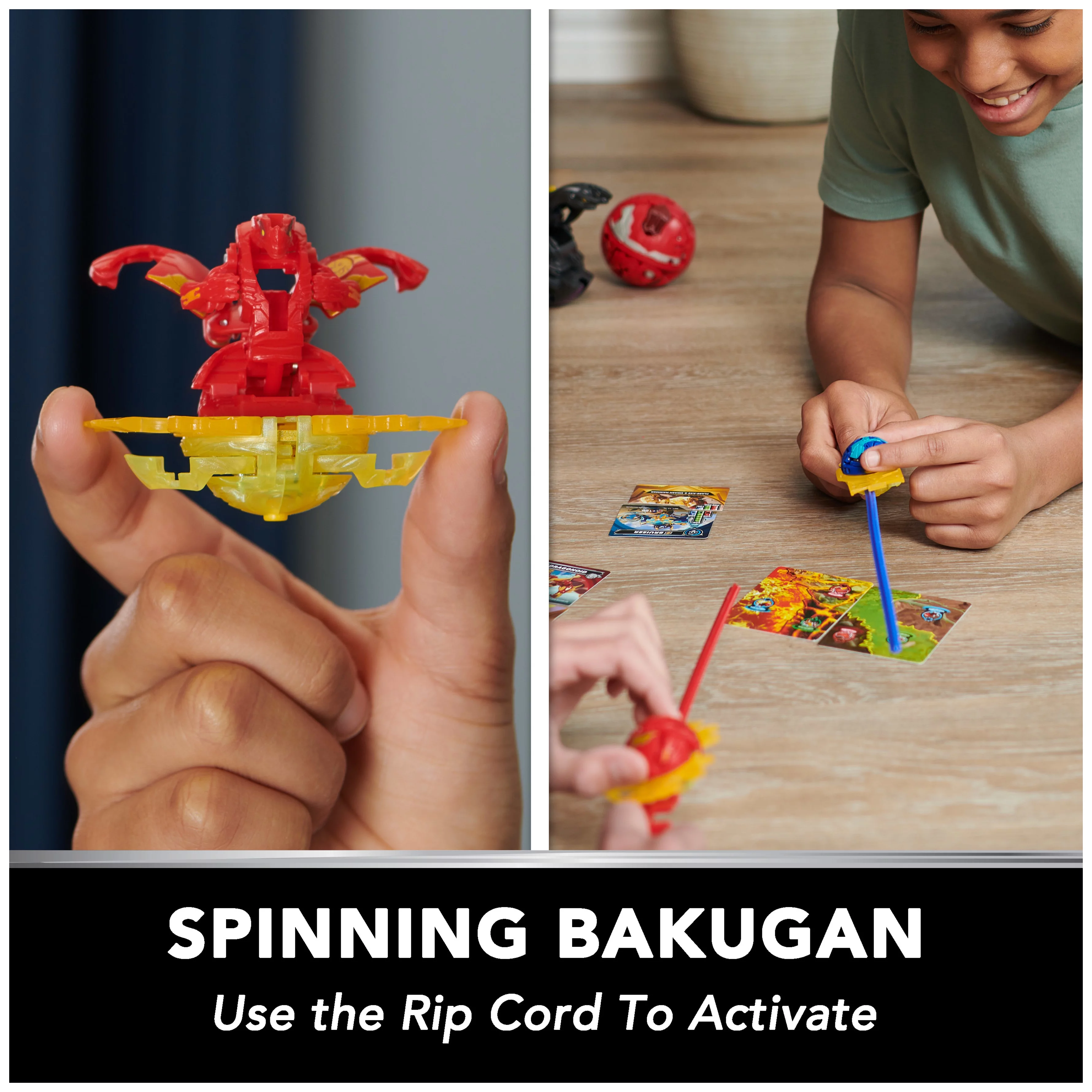 Bakugan Starter 3-Pack Spinning Action Figures, Special Attack Bruiser, Octogan and Nillious