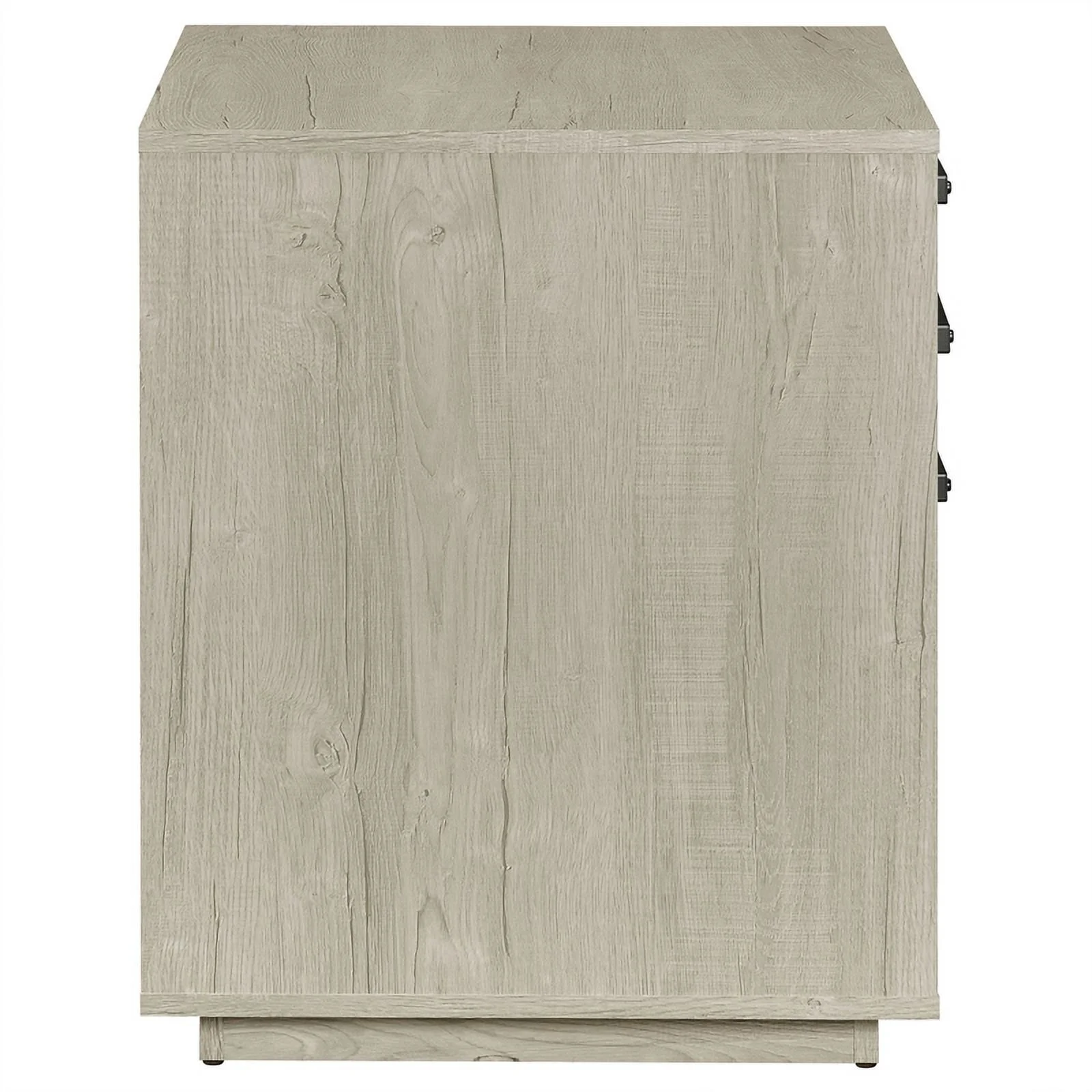 Pemberly Row 3-drawer Modern Wood Square File Cabinet in Whitewashed Gray