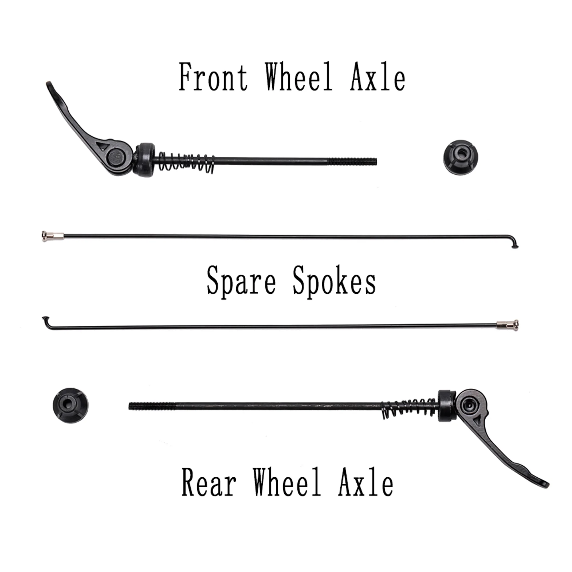 BUCKLOS Mountain Bike Wheelset 26/27.5/29 Inch, Aluminum Rim 32H Disc Brake MTB Wheelset with Rim Strip, Quick Release Front and Rear Wheels Black Bike Wheels, Fit 8-10 Speed Cassette Bicycle Wheelset