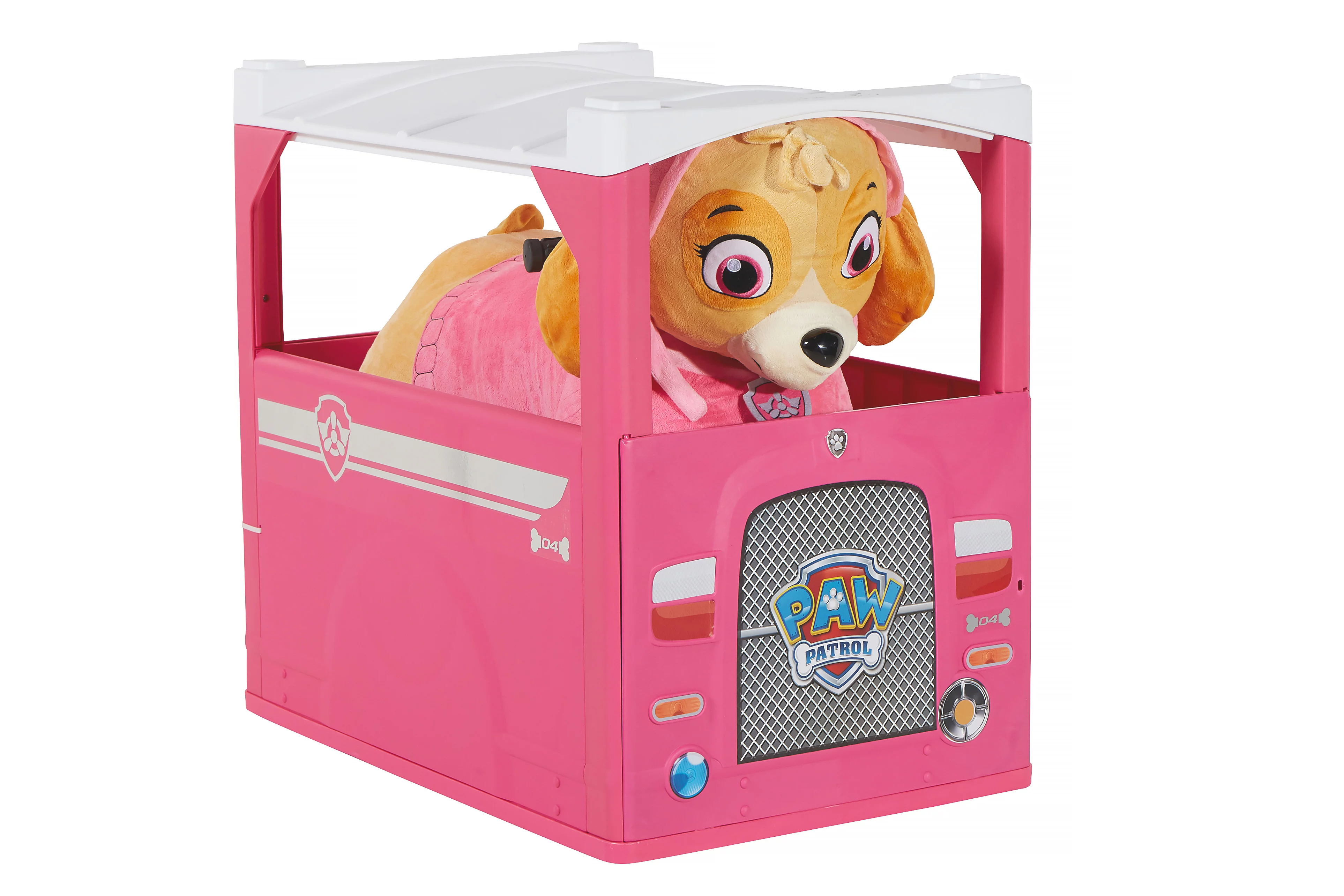 Paw Patrol 6 Volt Plush Skye Ride-on with Pup House Included by Dynacraft!