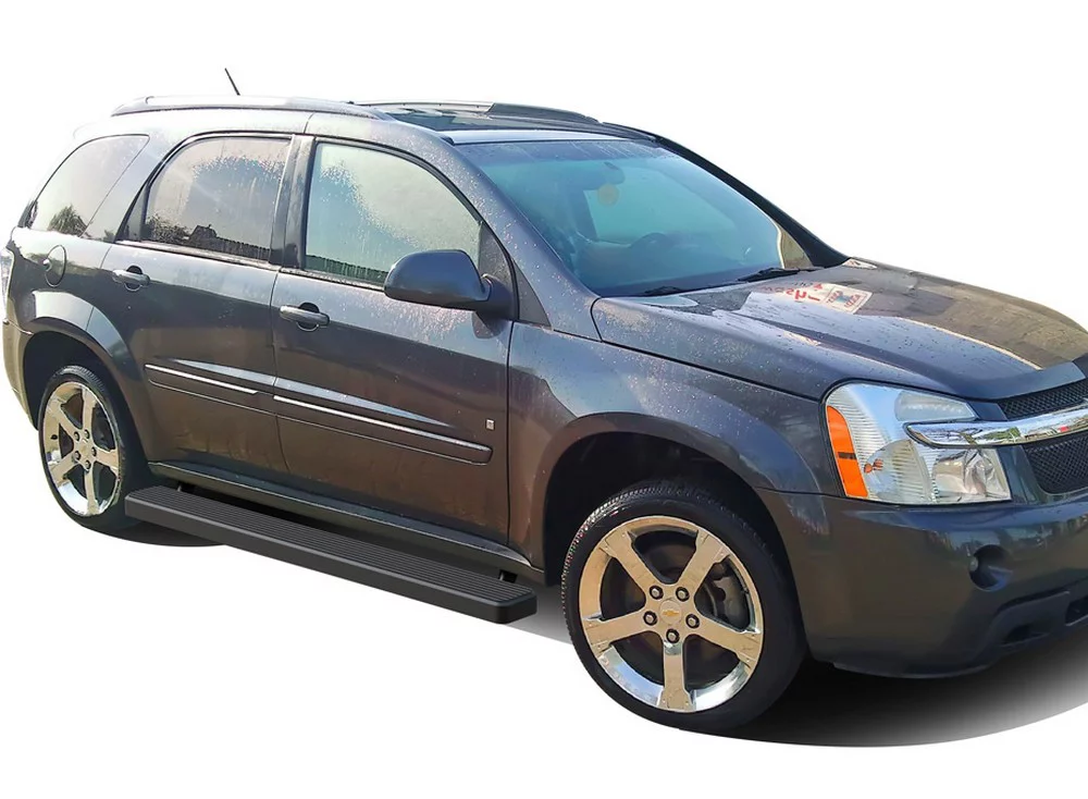 APS iBoard Running Boards 5 inches Matte Black Compatible with Chevy Equinox 2005-2009 (Nerf Bars Side Steps Side Bars)