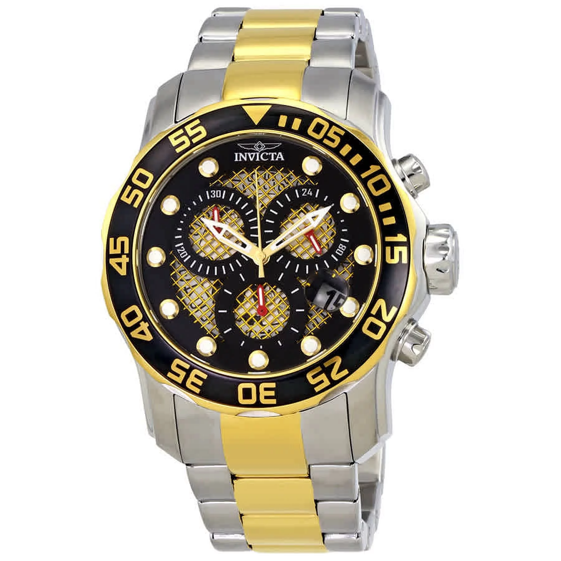 Invicta Men's 19839 Pro Diver Analog Swiss Quartz Two Tone Watch With 1 Slot Case