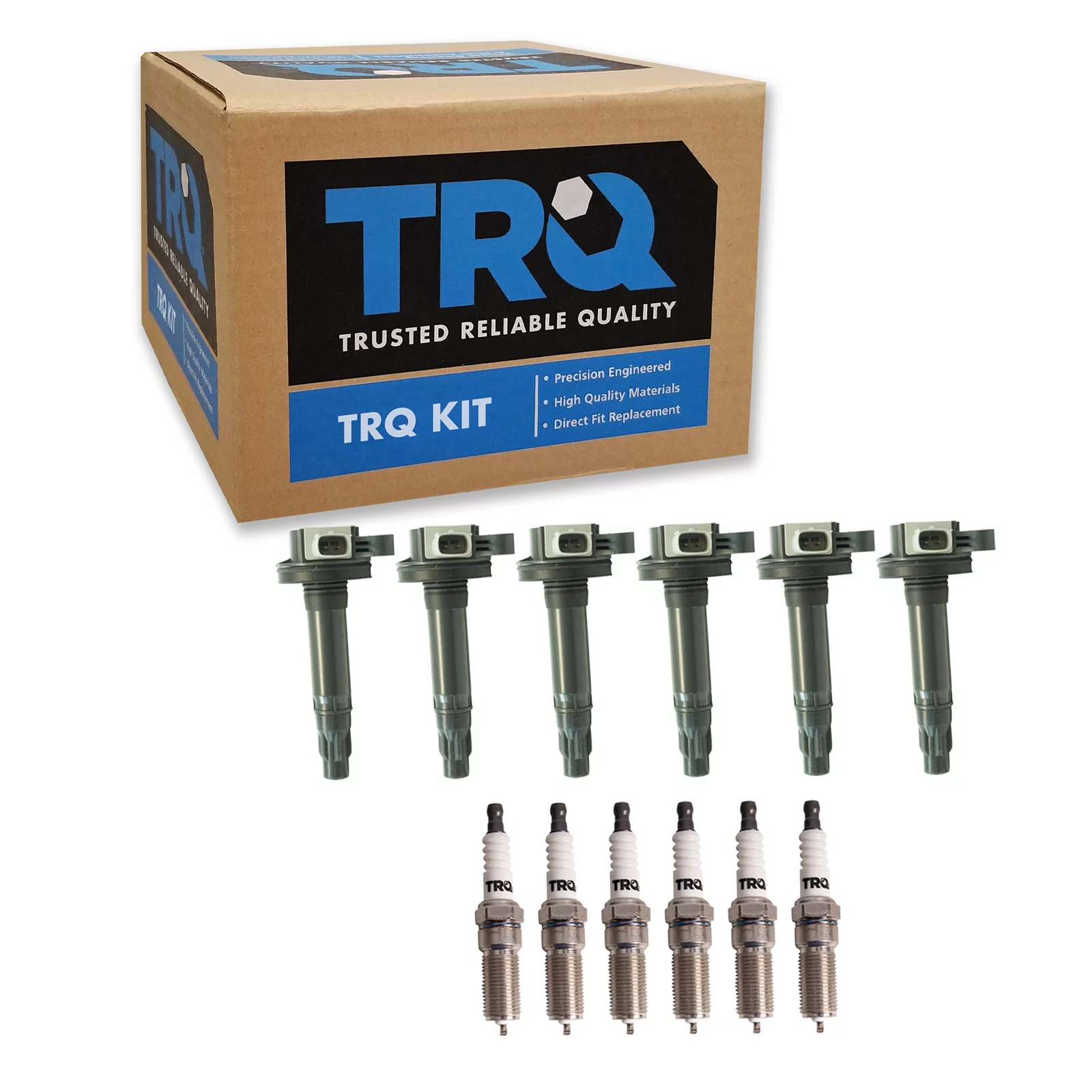 TRQ Ignition Coil & Iridium Spark Plug Kit Set for Ford Lincoln 3.5L V6 Turbo TKA01356 Fits select: 2010-2012 FORD TAURUS, 2010-2012 FORD FLEX