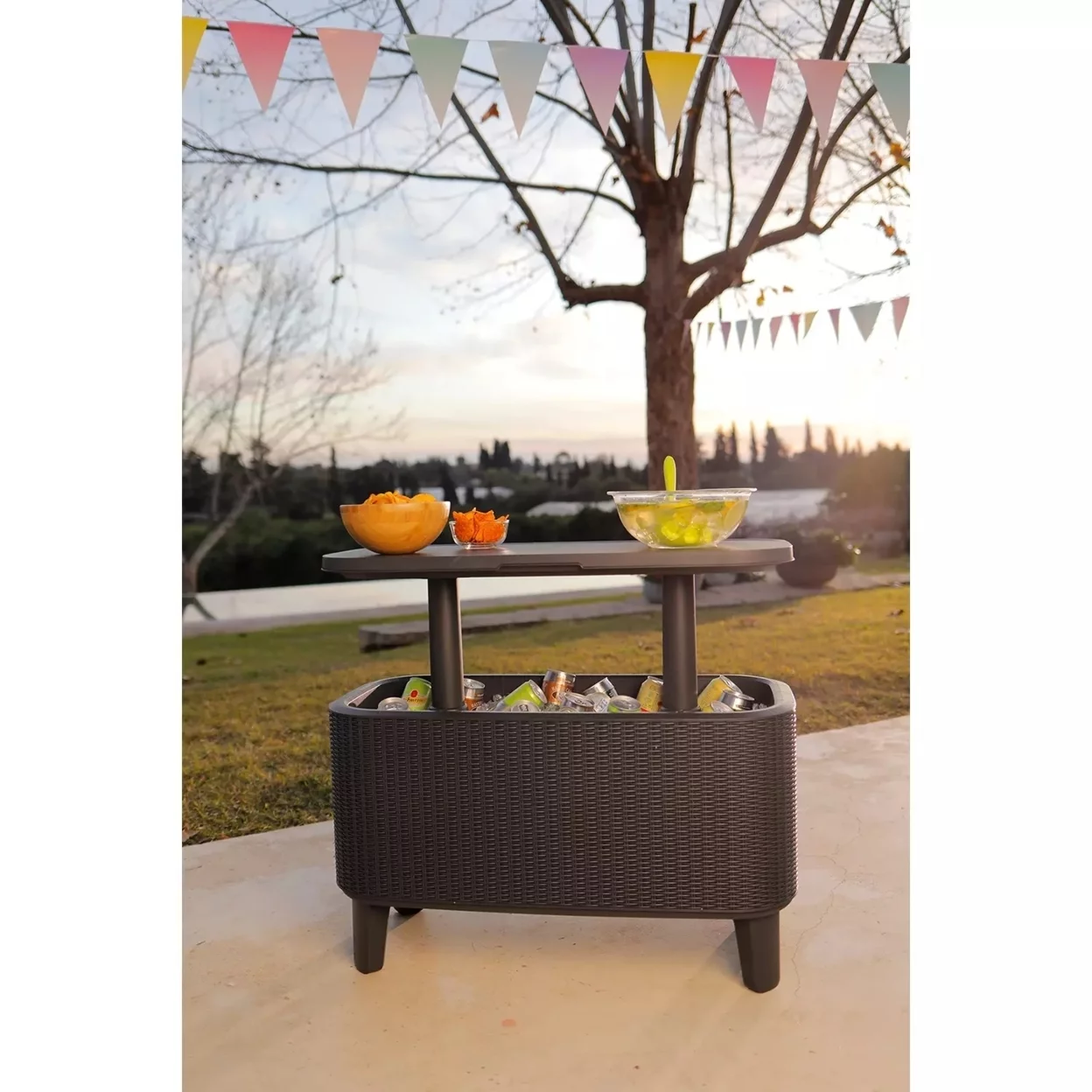 Keter Bevy Bar - Brown Rattan