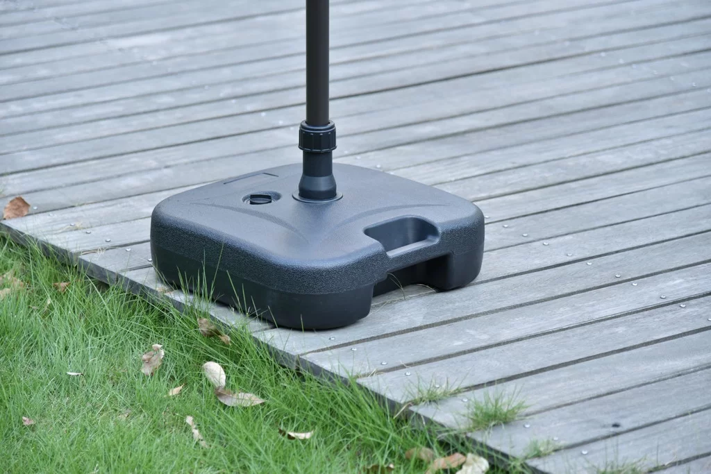WestinTrends Square Patio Umbrella Fillable Plastic Base, Black
