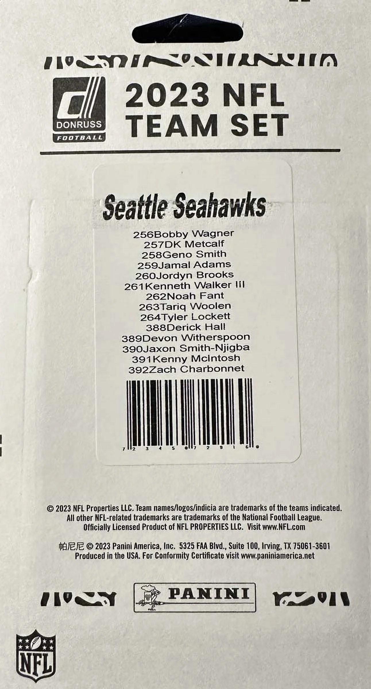 2023 Donruss Seattle Seahawks NFL Team Collection Hanger Set