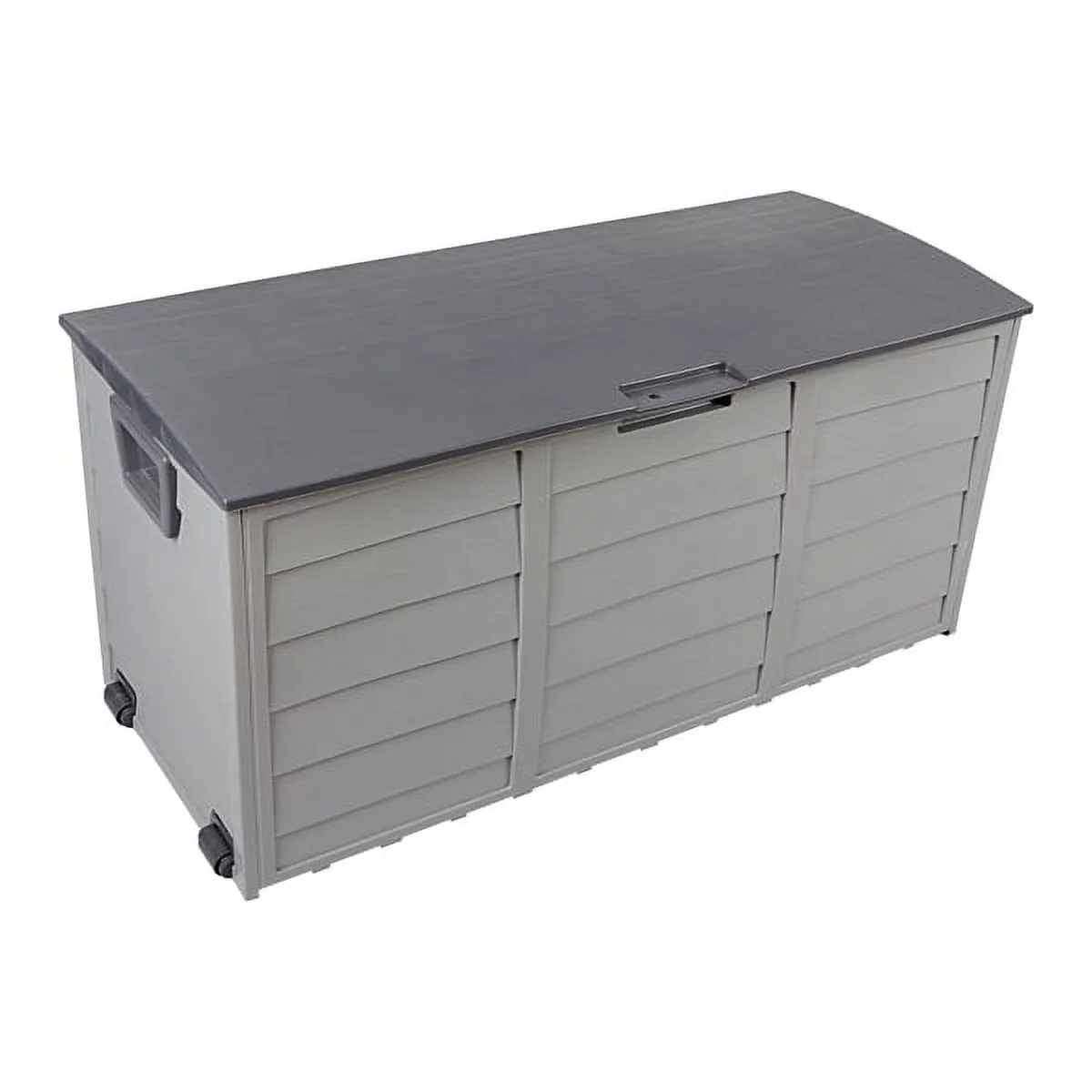 Mother's Day Sales - Plastic Deck Storage Container Box Outdoor Patio Furniture 75 Gal, Pools Yard Storage Tools w/ Built-In Wheel
