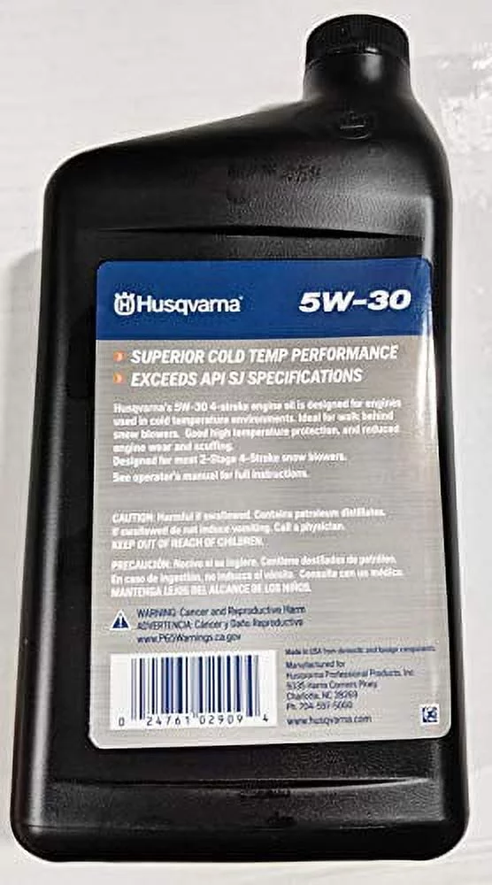 Husqvarna 32-oz 4-Cycle 5W-30 Snow Blower Engine Oil 593153503
