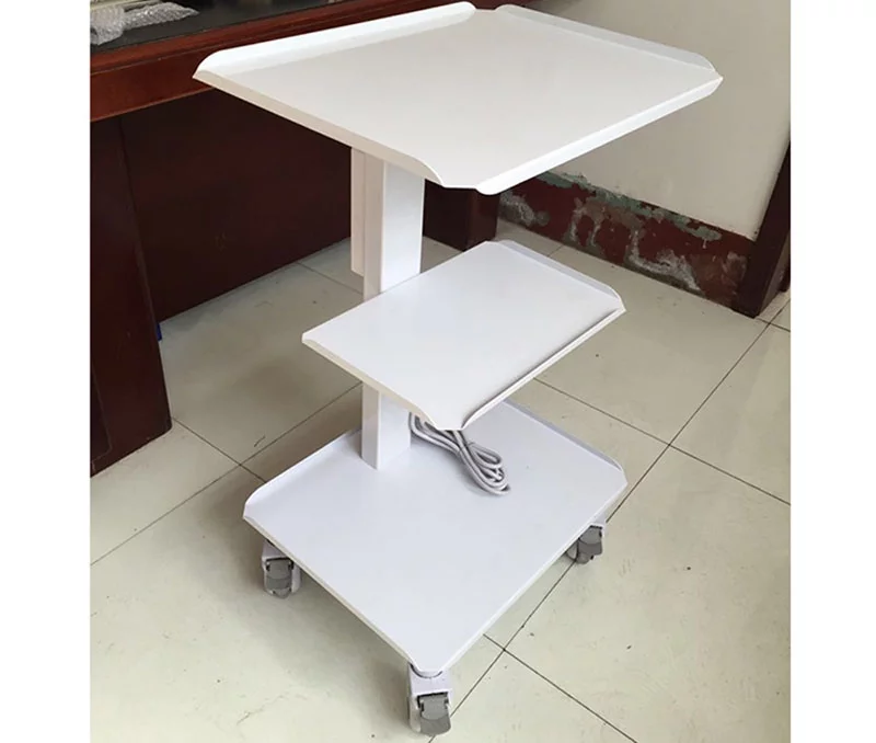 PreAsion Mobile Trolley Dental Equipment Surgical Equipment Trolley Beauty Salon Tools Ultrasound Cart 3 Layers
