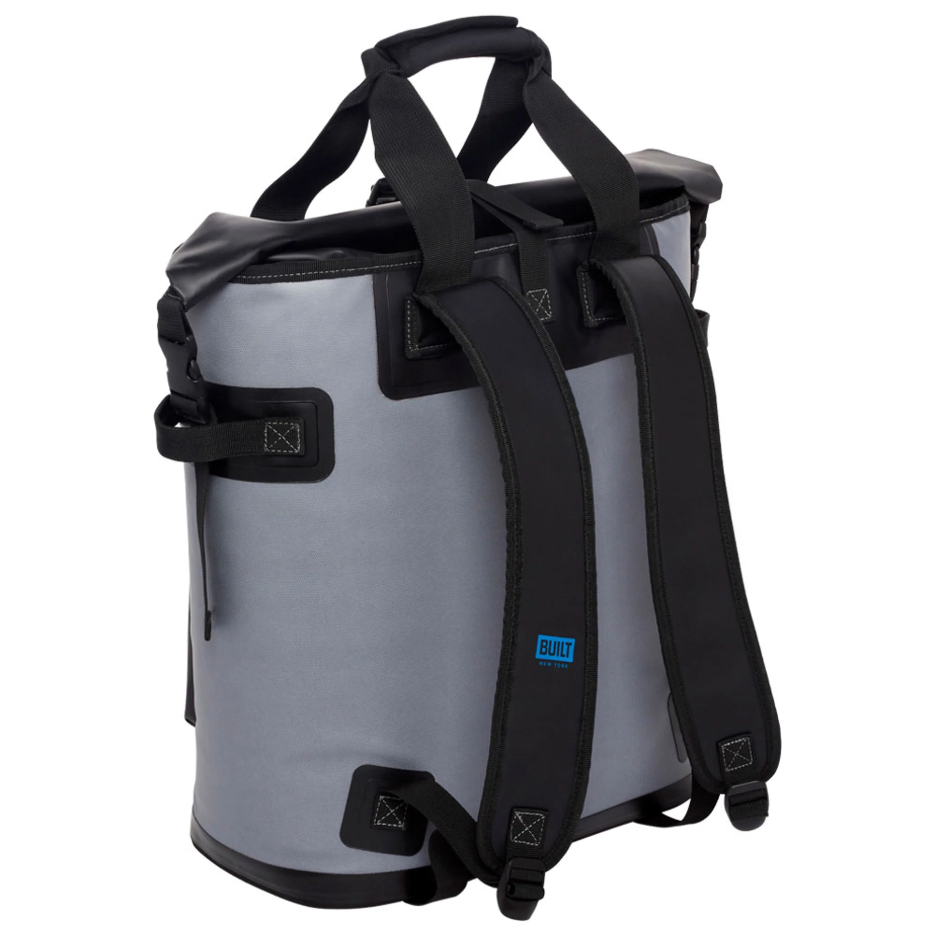 Built 36 cans Welded Wide Mouth Soft Cooler Backpack Gray