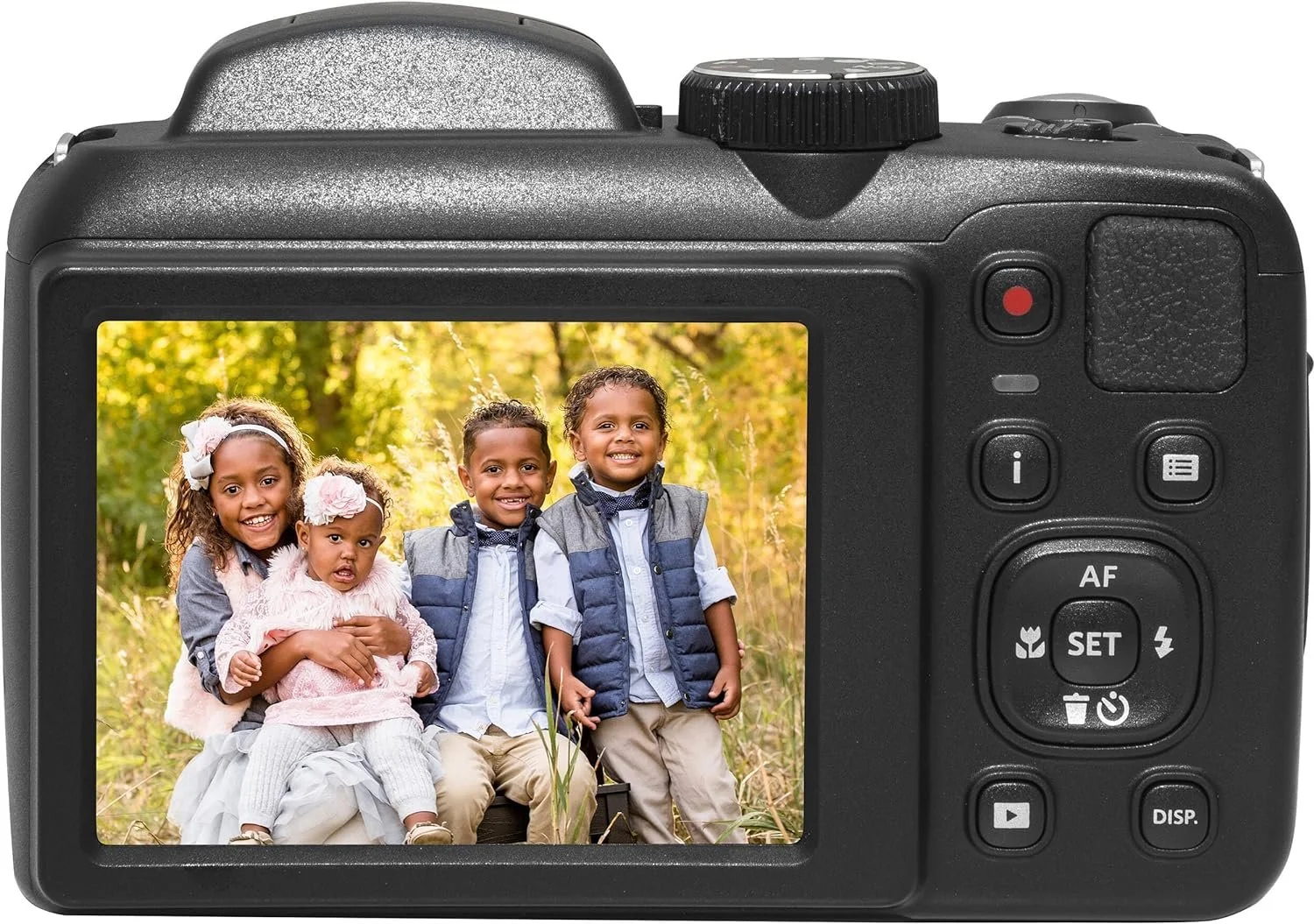 Kodak PIXPRO Black AZ255 16MP Digital Camera 25X Optical Zoom 24mm Wide Angle Lens Optical Image Stabilization 1080P Full HD Video 3