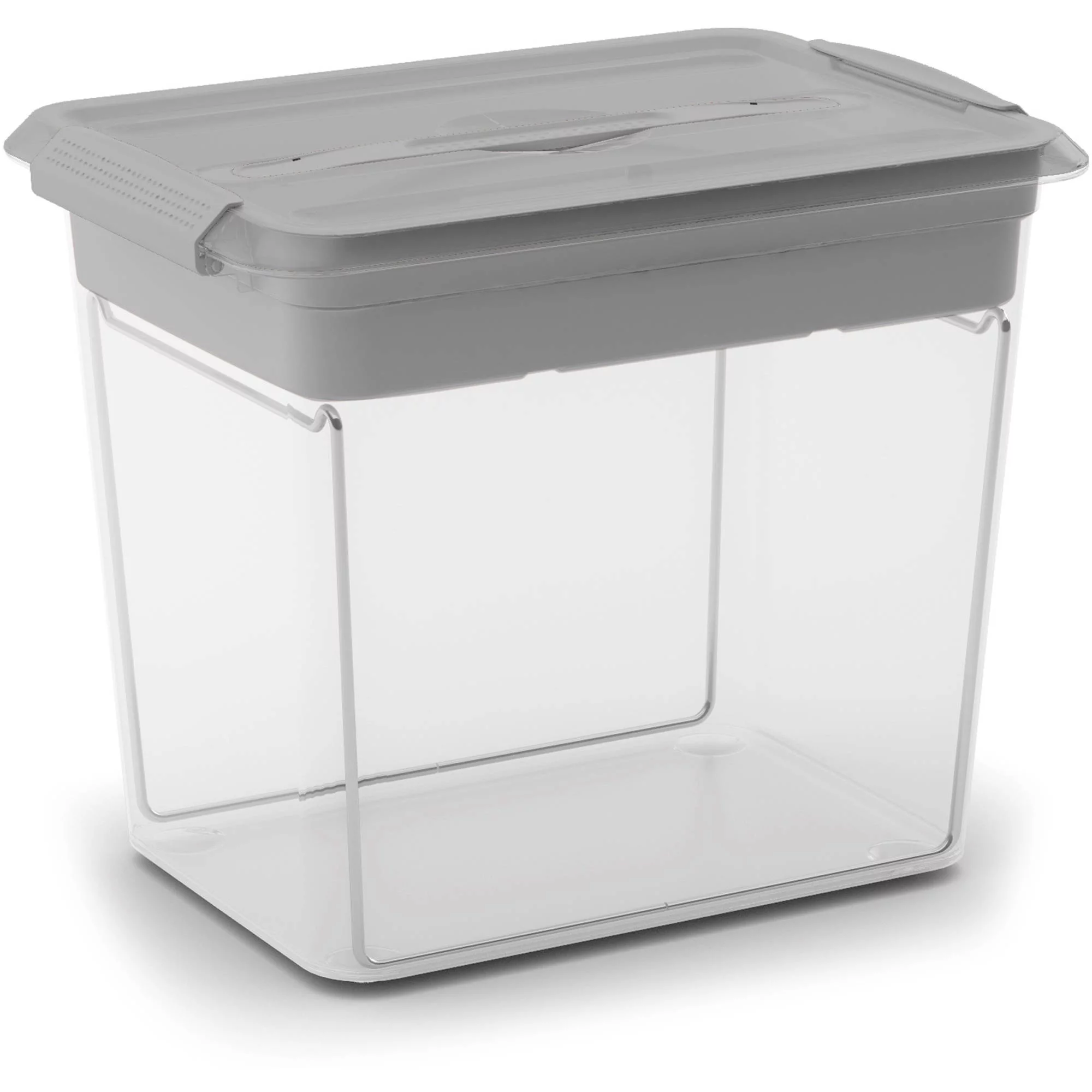 Pen + Gear Latchmate, 26 Qt. Letter Size, Plastic File Storage Box, Gray