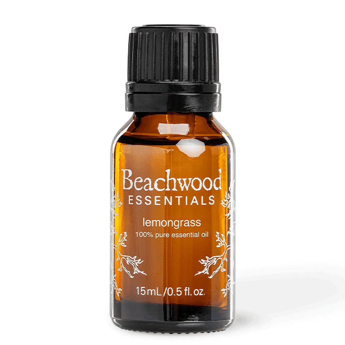 Beachwood Essentials 100% Pure Lemongrass Oil - Helps Moods, Stress, & Bloating - Natural, Therapeutic Grade - Perfect for Aromatherapy & Pain Relief 15mL
