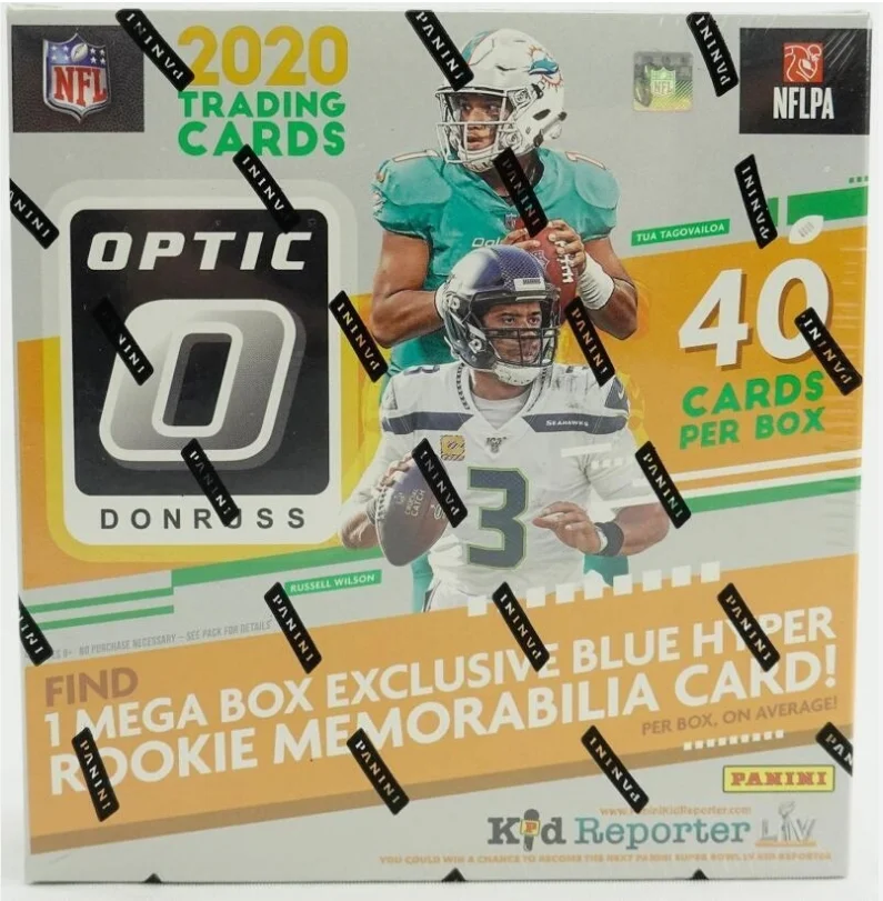 2020 Panini Donruss Optic Football NFL Trading Card Mega Box (Blue Hyper Parallels!)