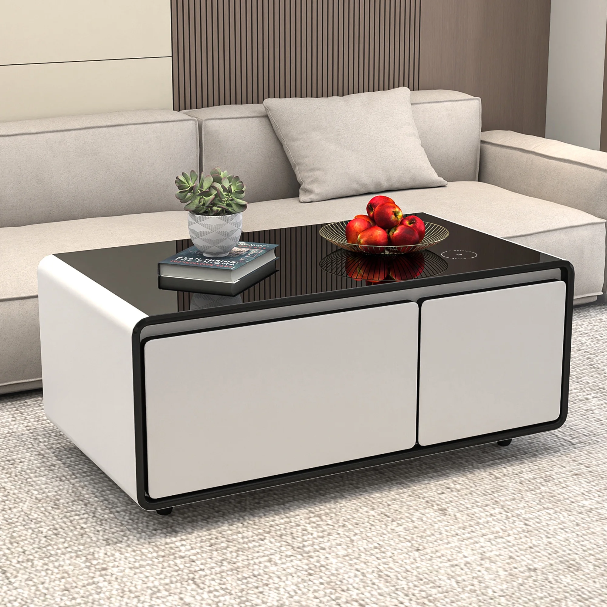 Smart Coffee Table with Fridge - Elevate Living Space