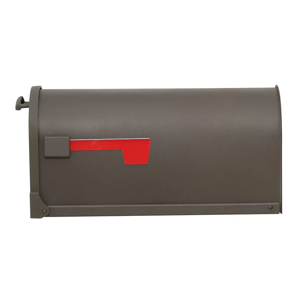 Gibraltar Mailboxes Arlington Large, Steel, Post-Mount Mailbox, Bronze, AR15T000