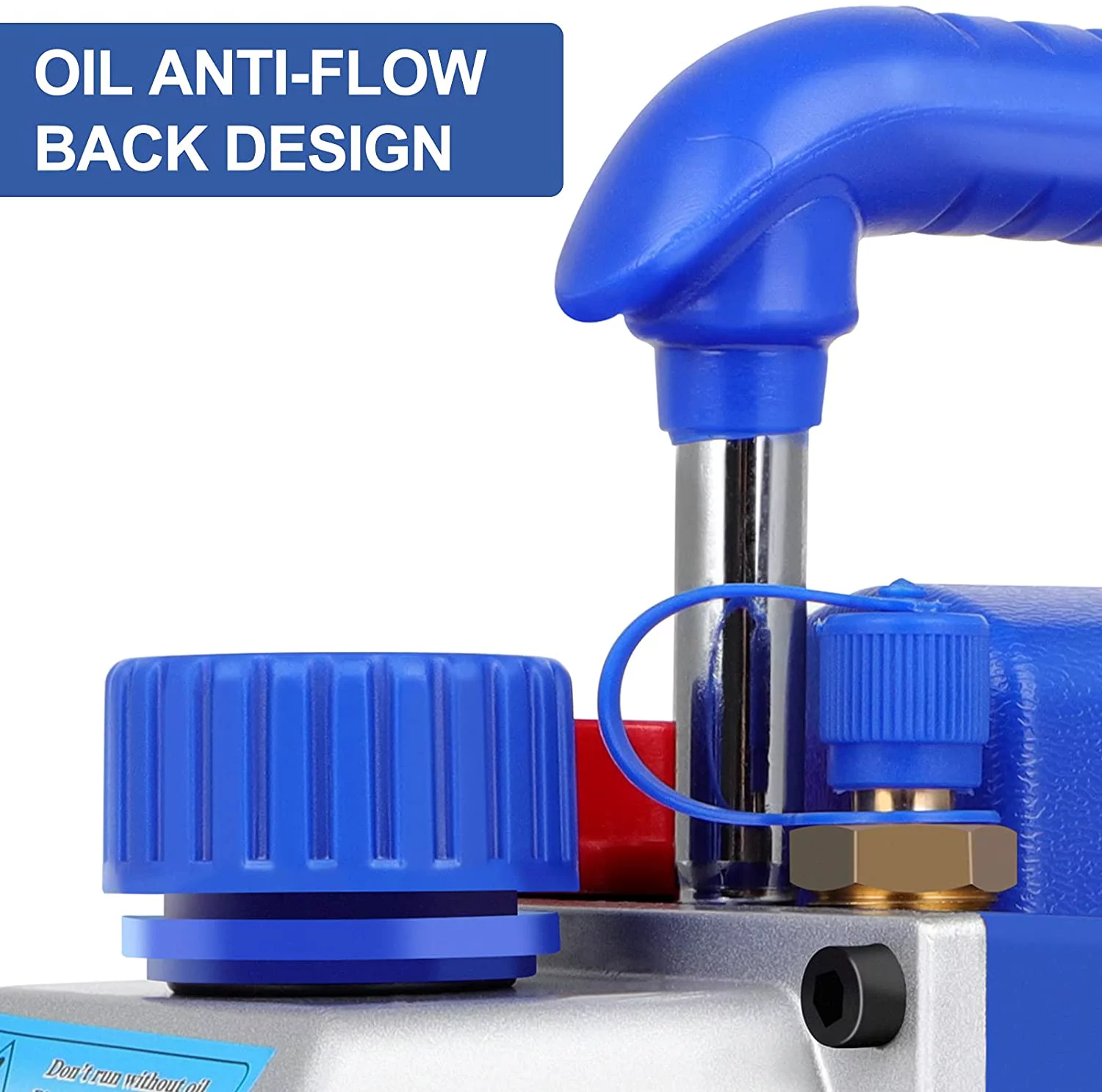 3CFM 1/4 hp Deep HVAC AC Vacuum Pump Refrigerant Conditioning Rotary Vane Hose