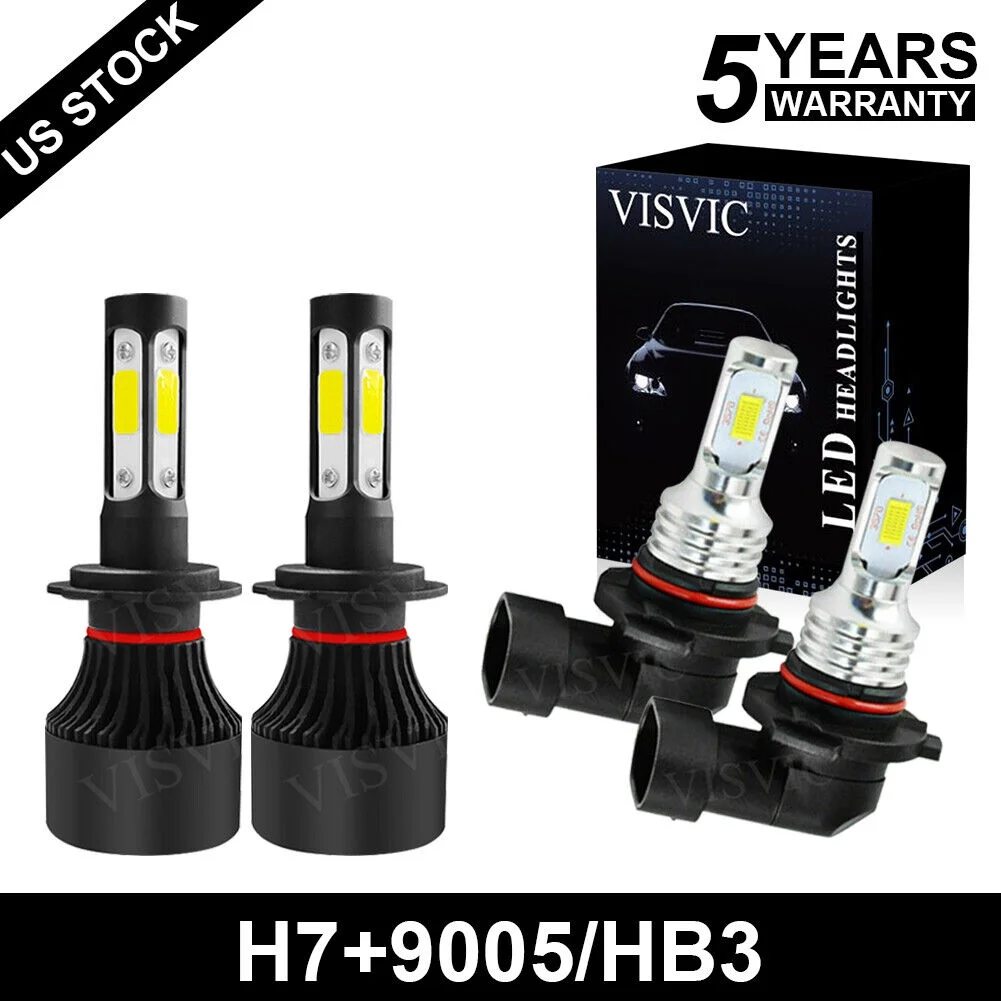 For Kia Forte 2017-2018 Comb Kit 9005 H7 LED Headlight High\Low Beam 6000Kp