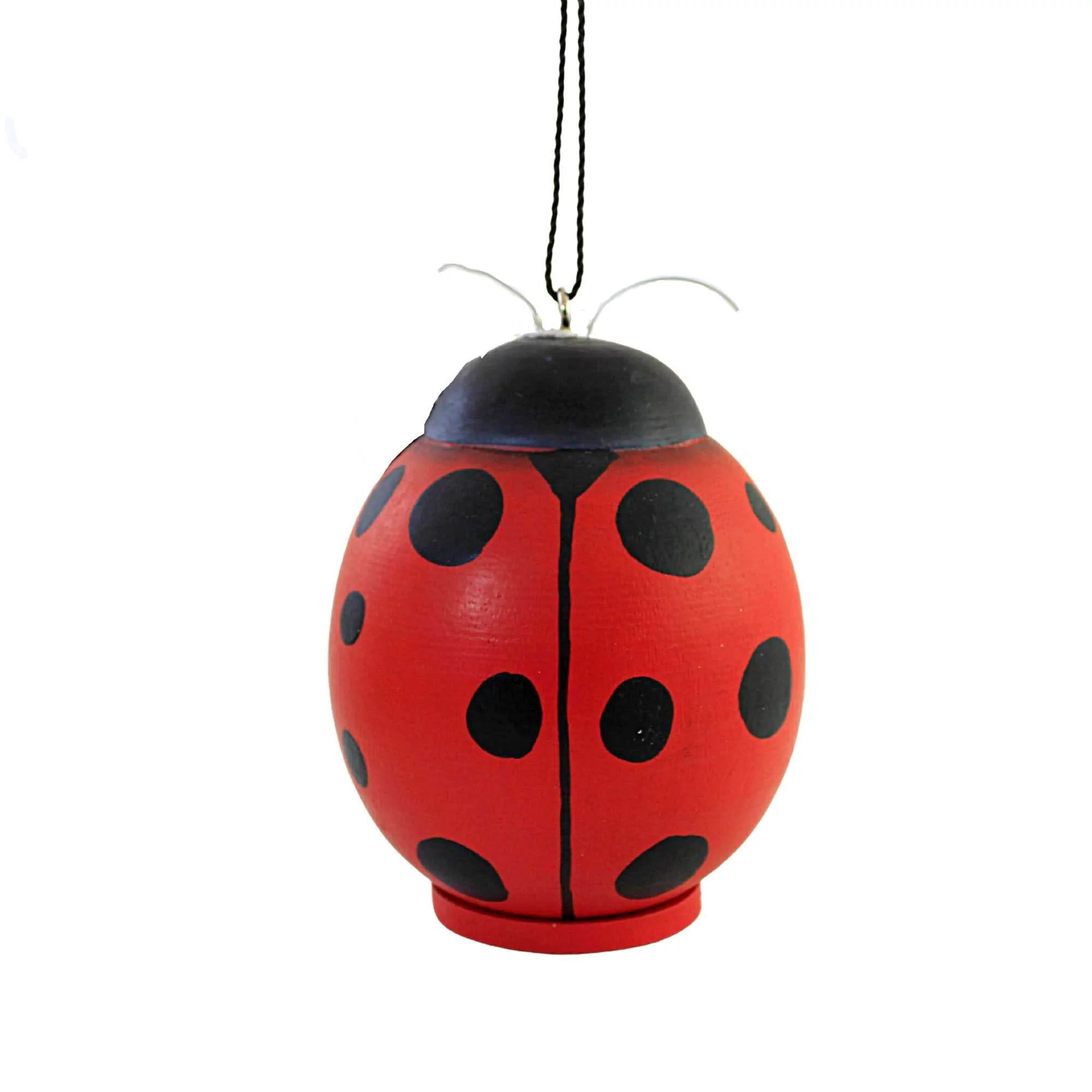 Home & Garden Ladybug Gord-O Birdhouse Wood Hand Carved Painted Se3880081