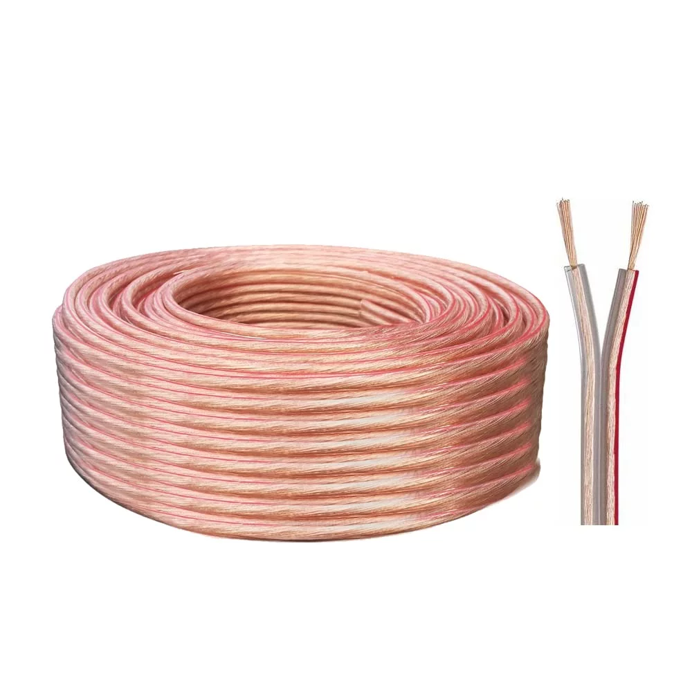 Copper Clad Aluminum (CCA) Speaker Wire Cable Spool (14AWG, 100FT)