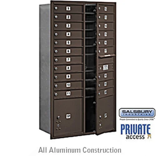 Salsbury Industries  4C Horizontal Mailbox - Bronze - Front Loading - Private Access