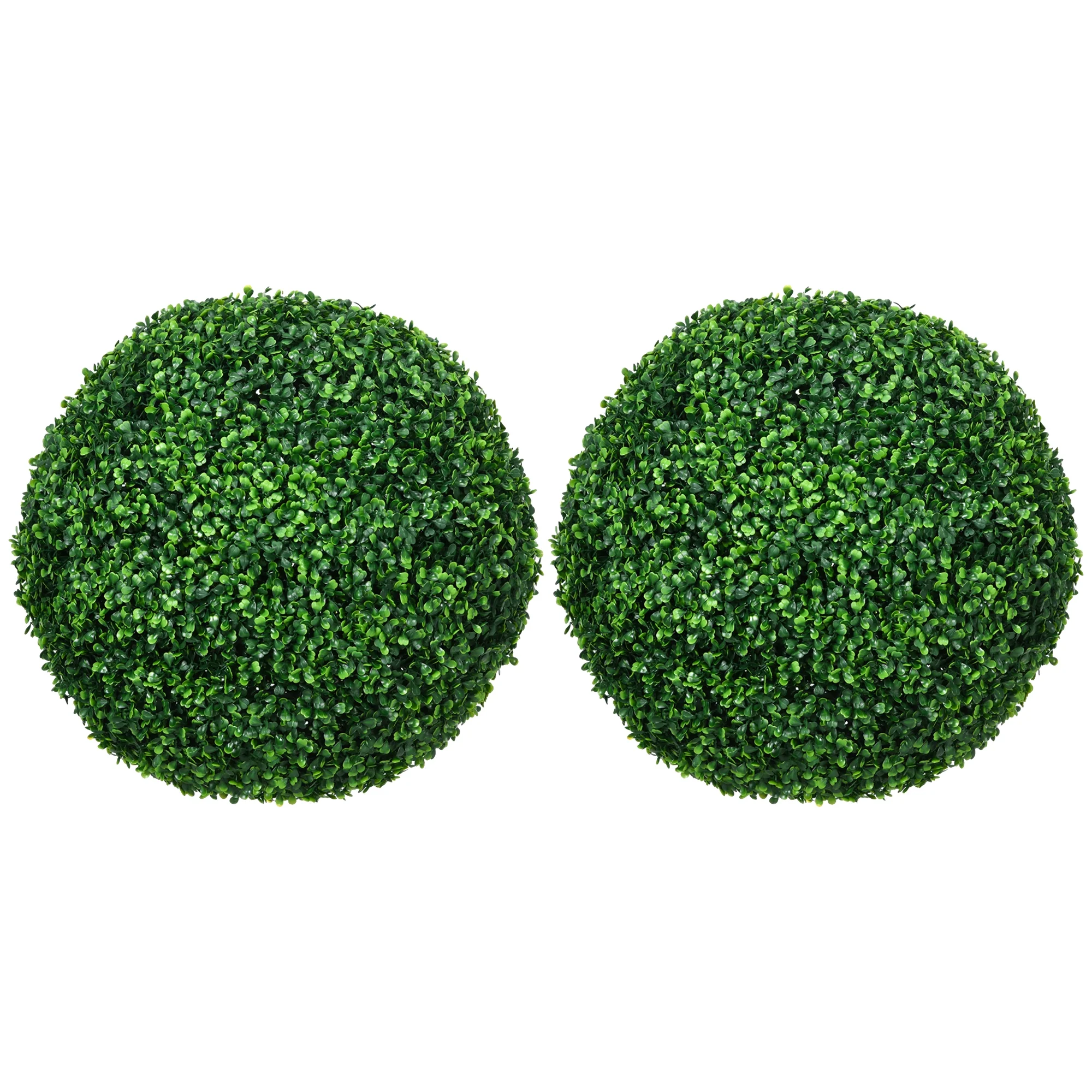 HOMCOM 2 Pack Artificial Tree Boxwood Topiary Balls for Home Decor