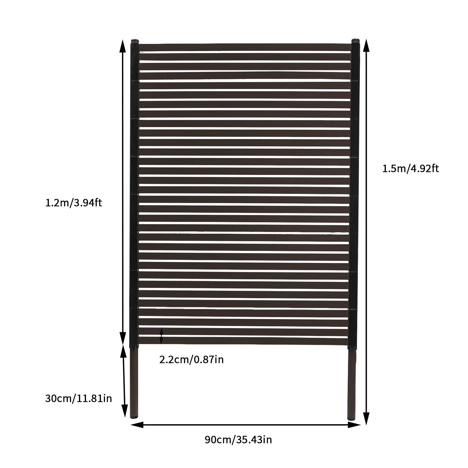 Indoor Outdoor Privacy Screen Decorative Panels Planter Wall Brown Fence Panels