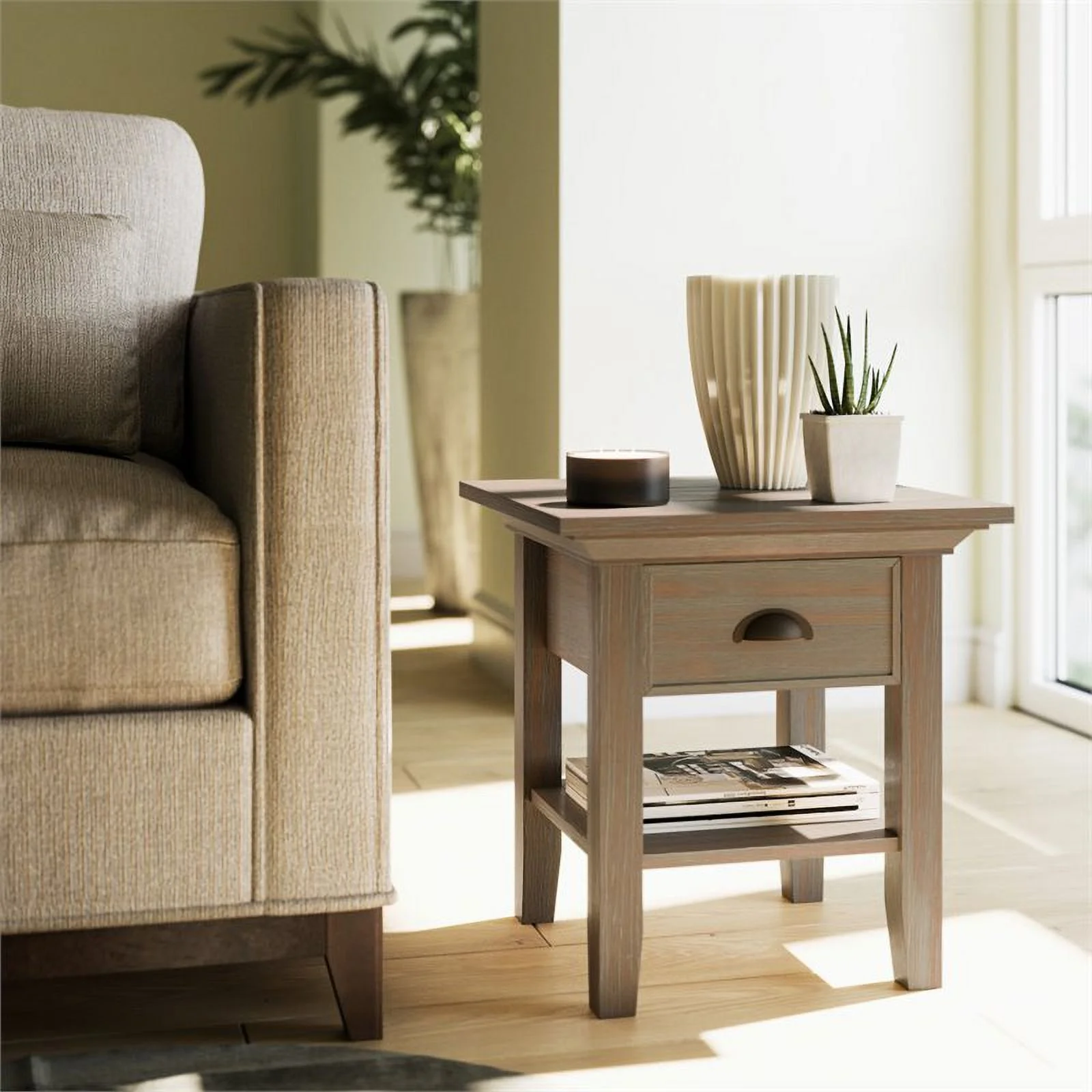 Home Square 2-Piece Wood 19