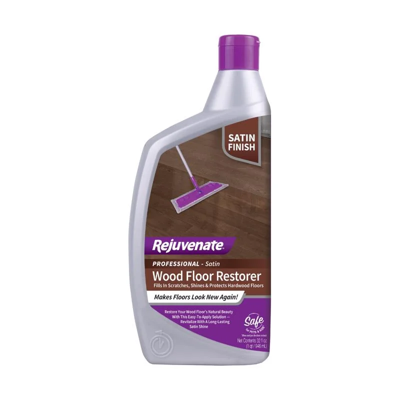 1 Pc, Rejuvenate Satin Wood Floor Restorer Liquid 32 Oz
