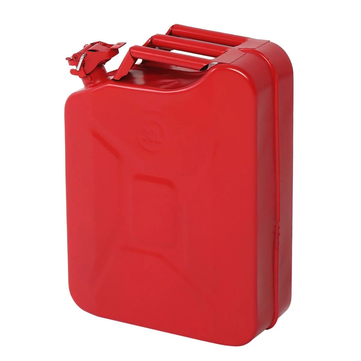 Bornmio 20L US Standard Cold-rolled Plate Petrol Diesel Can Gasoline Bucket with Oil Pipe Red