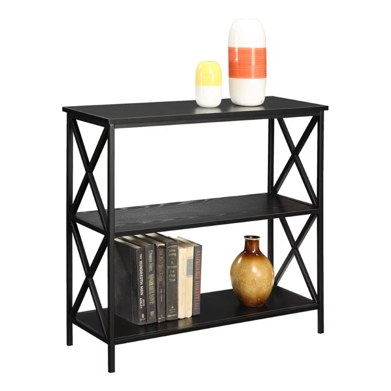 Scranton & Co 2 Shelf Bookcase in Black