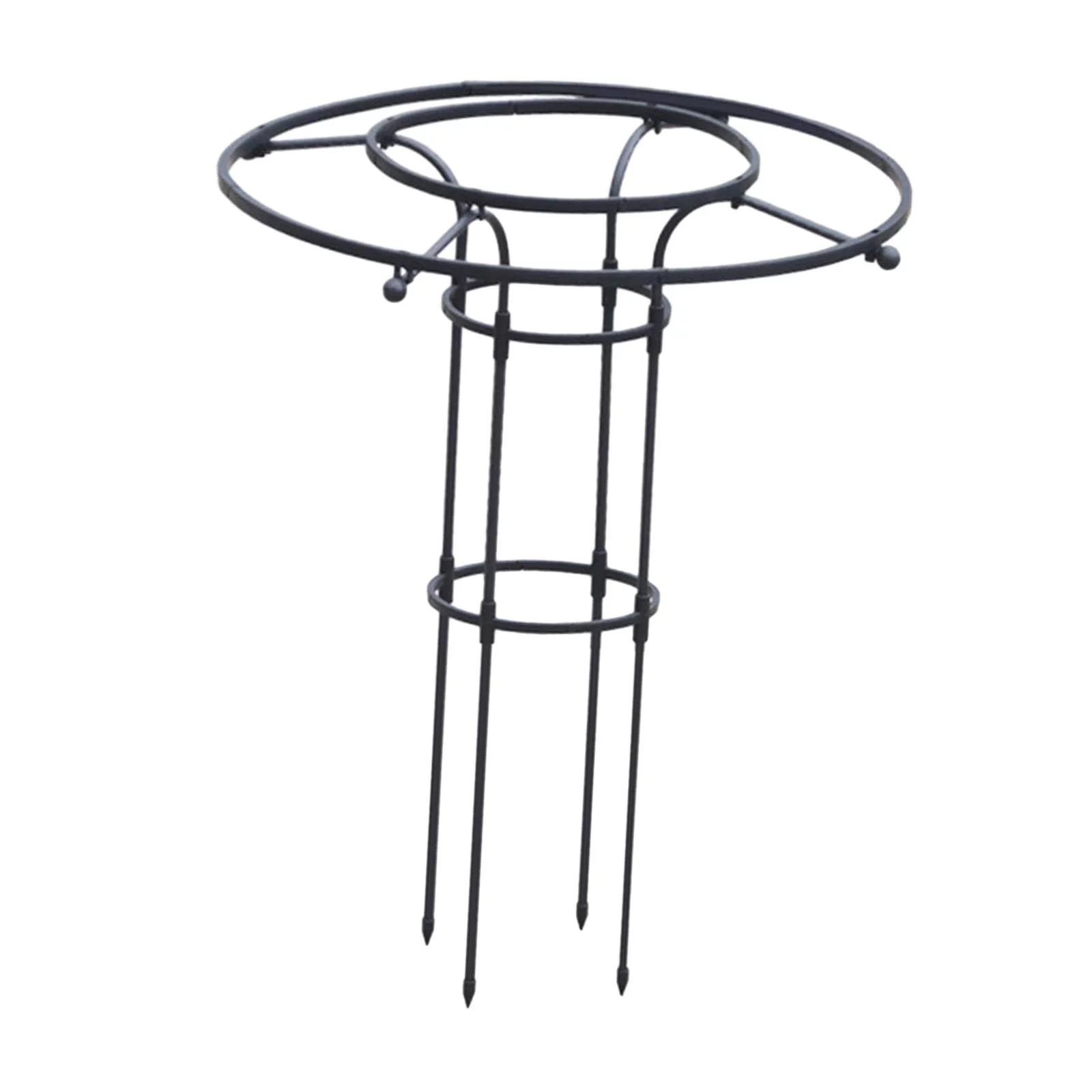 Umbrella Garden Obelisk Trellis Outdoor Flower Support Cage Multipurpose Sturdy 3ft Potted Plant Support for Climbing Plants Black