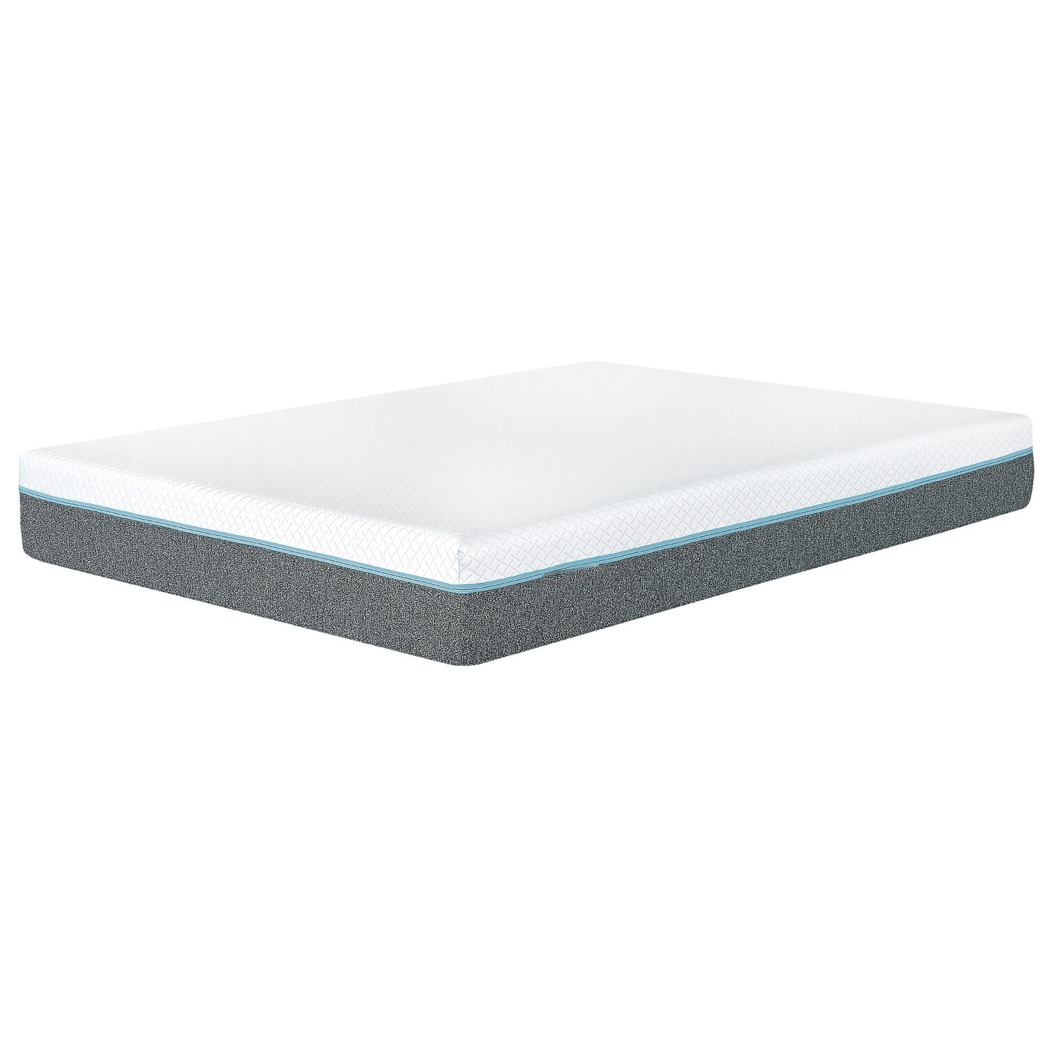 Benjara Zoe10 Inch King Size Mattress, Medium Memory Foam, Cooling Gel, Jacquard