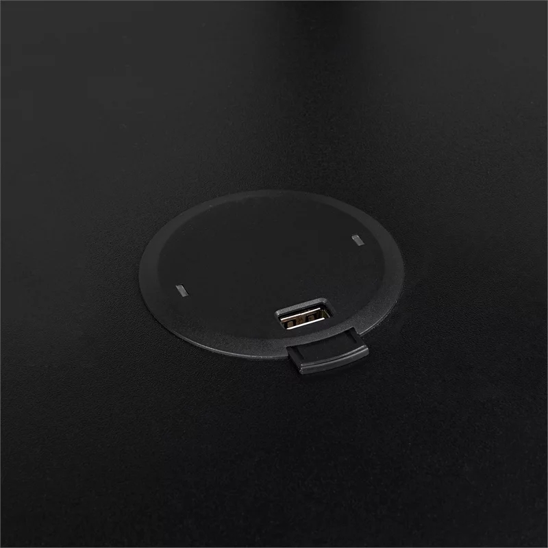 Linon Grayson LED Metal and Wood Gaming Desk in Black and Red