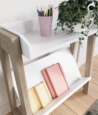 Signature Design by Ashley Casual Blariden Small Bookcase  White/Tan