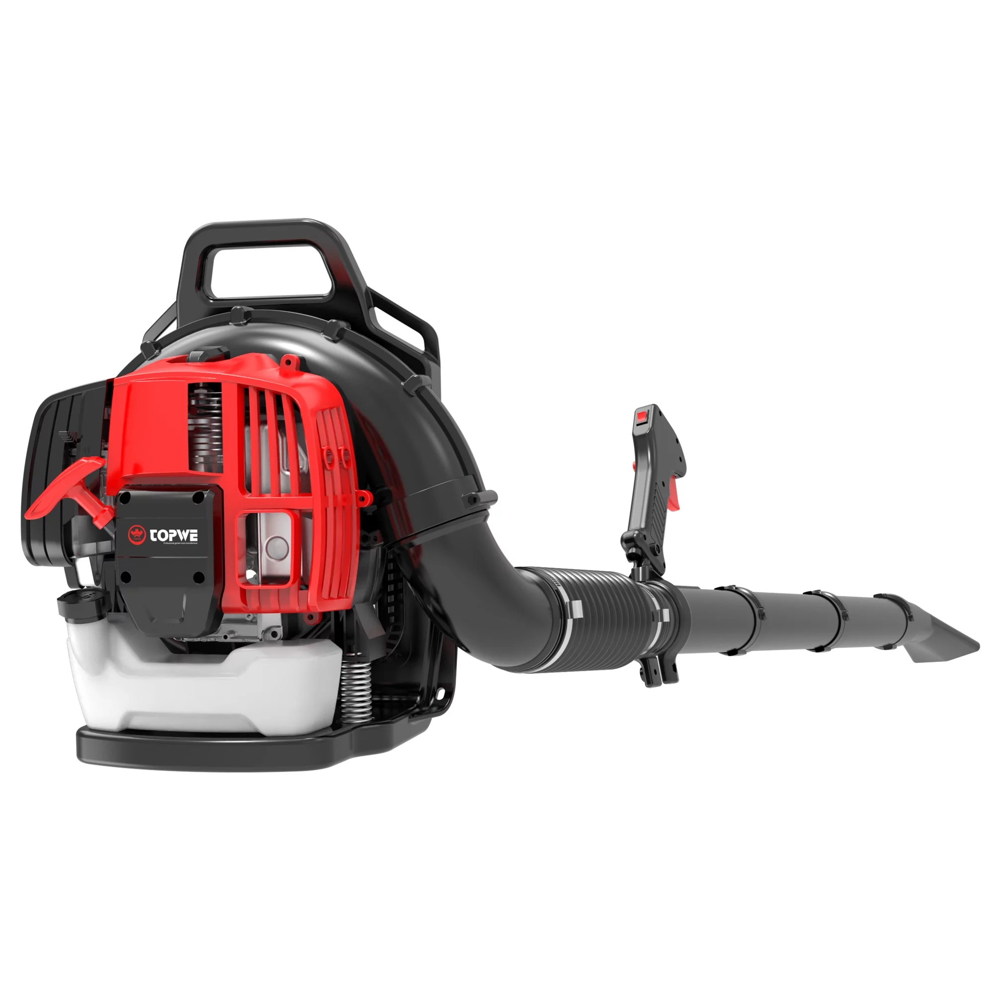 Leaf Blower, 52CC 2-Cycle Cordless Leaf Blower Gas Powered, Powerful Backpack Blower with Adjustable Strap & Handle, Extended Wind Tube, Red
