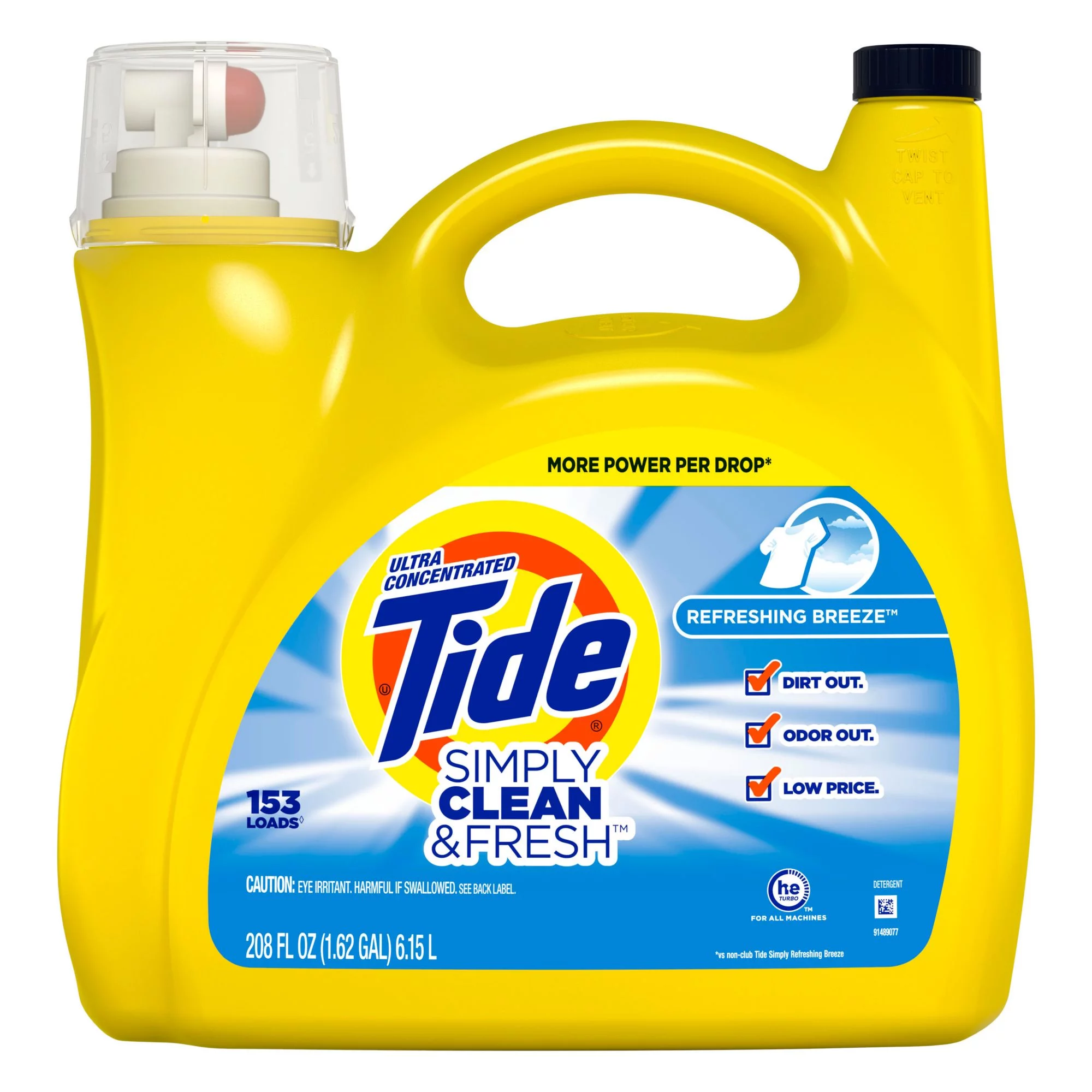 Tide Simply Clean and Fresh Ultra Concentrated Liquid Laundry Detergent, 1 Count Per Pack 20 fl oz.