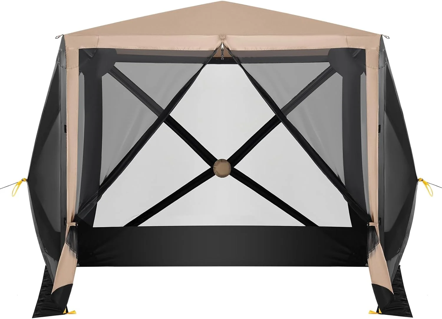 FanttikOutdoor Camping Canopy Gazebo Tent, 4/8 Person Pop-up Screen Tent for Camping 4/6 Sided Instant Shelter Tent with Wind Panel & Carrying Bag Easy Set up in 60 Seconds