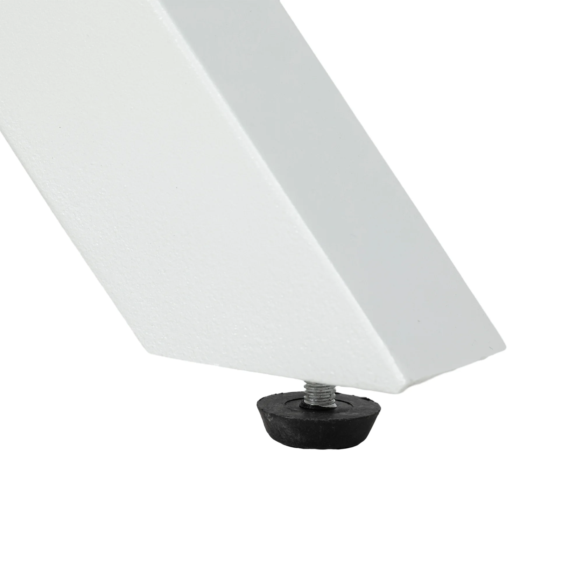 Outsunny Round Patio Table with Umbrella Hole and Aluminum Frame, White