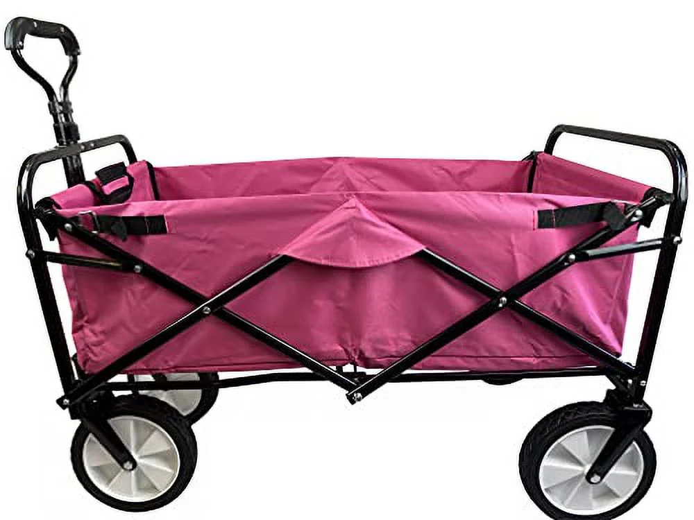 40876 | Collapsible Folding Outdoor Utility Wagon Cart (Pink)