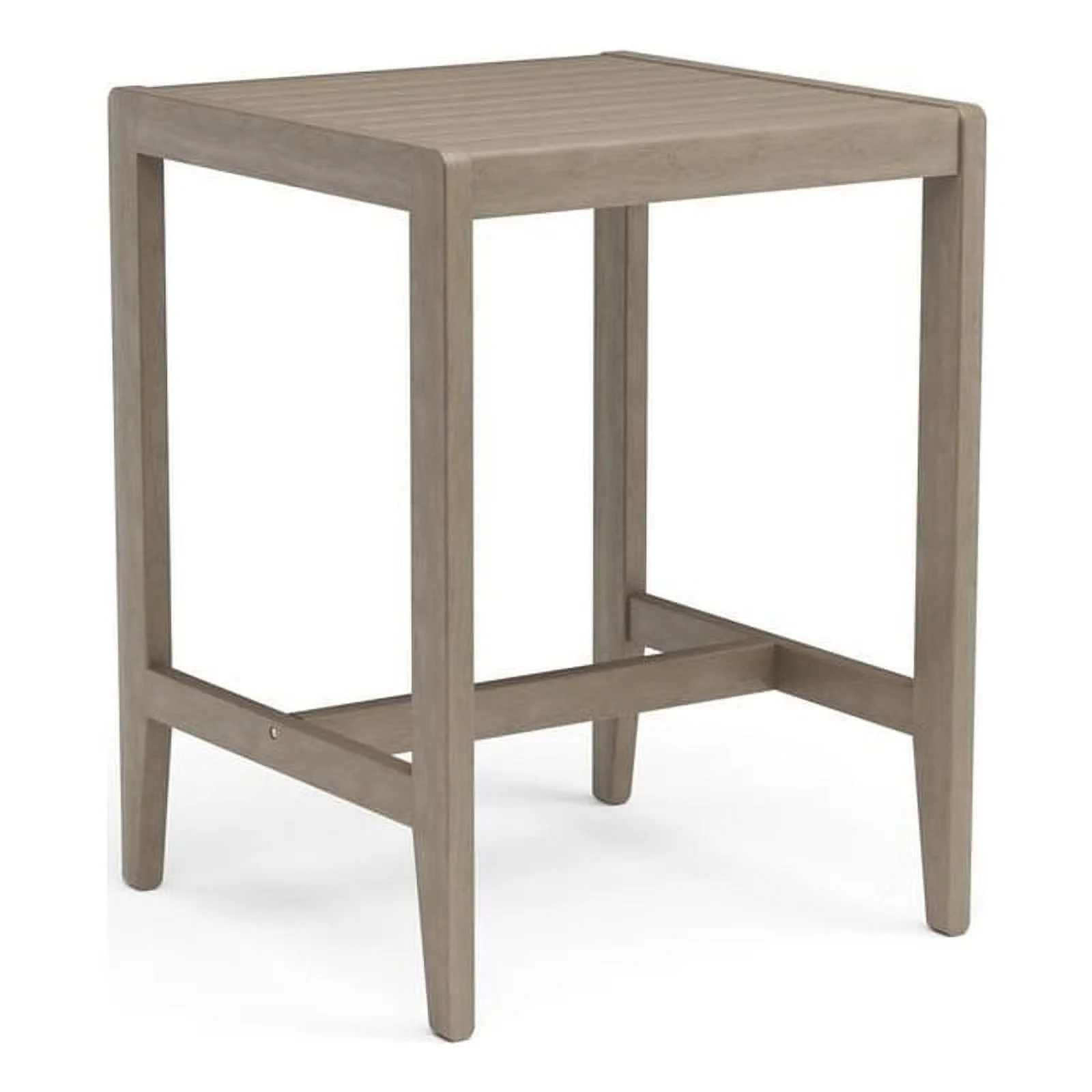 Afuera Living Traditional Sustain Wood Outdoor High Bistro Table in Gray