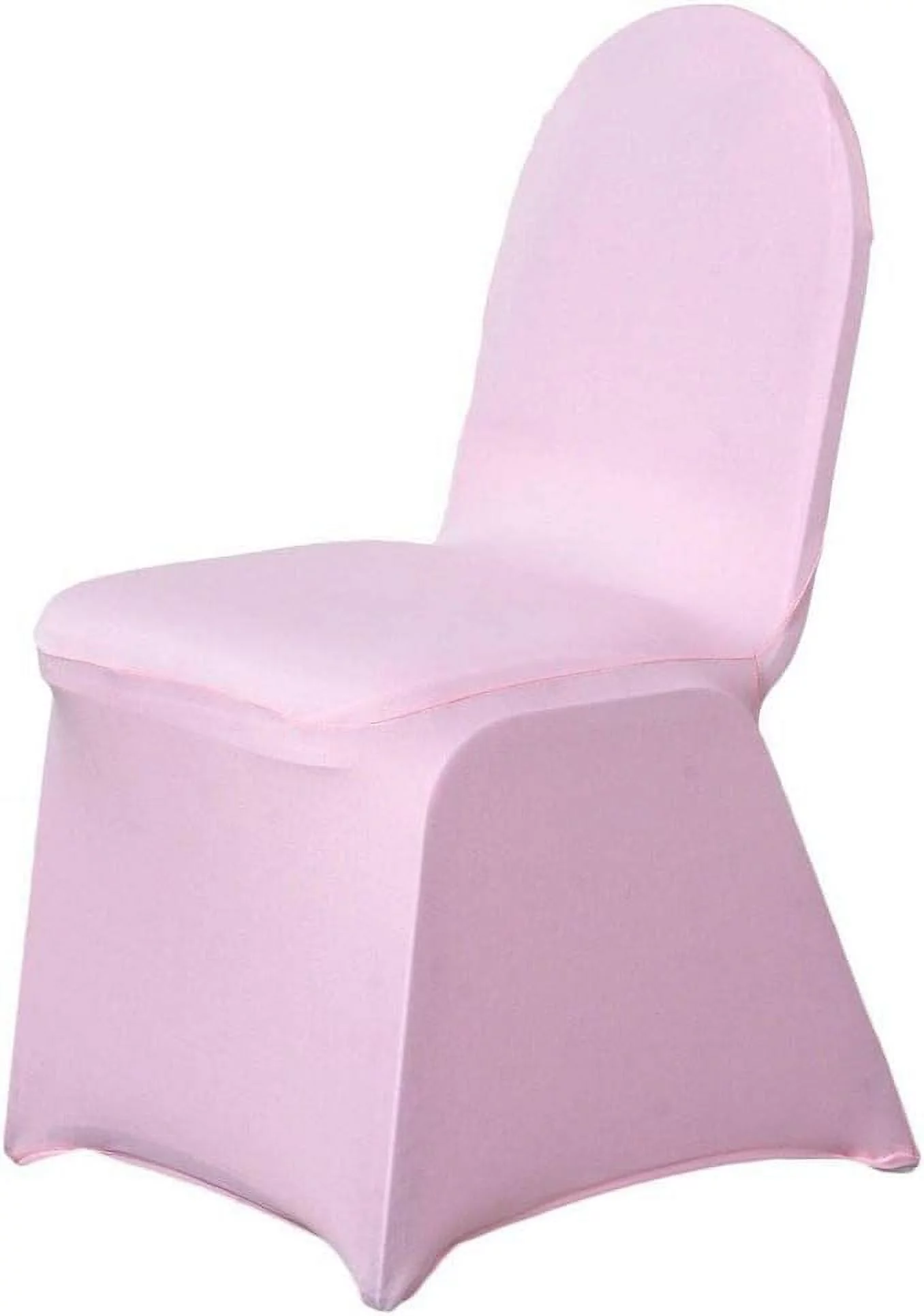 30 PCS Pink Premium Spandex Stretch Fitted Banquet Chair Cover with Foot Pockets - 160GSM