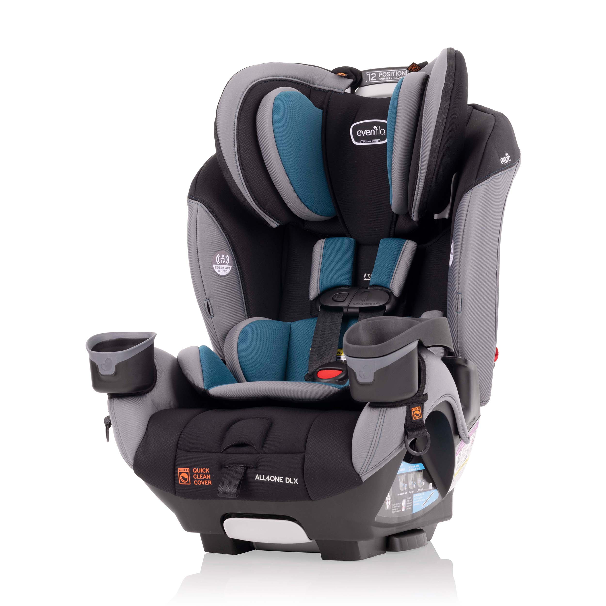EveryFit/All4One 3-in-1 Convertible Car Seat w/Quick Clean Cover (Reefs Green)