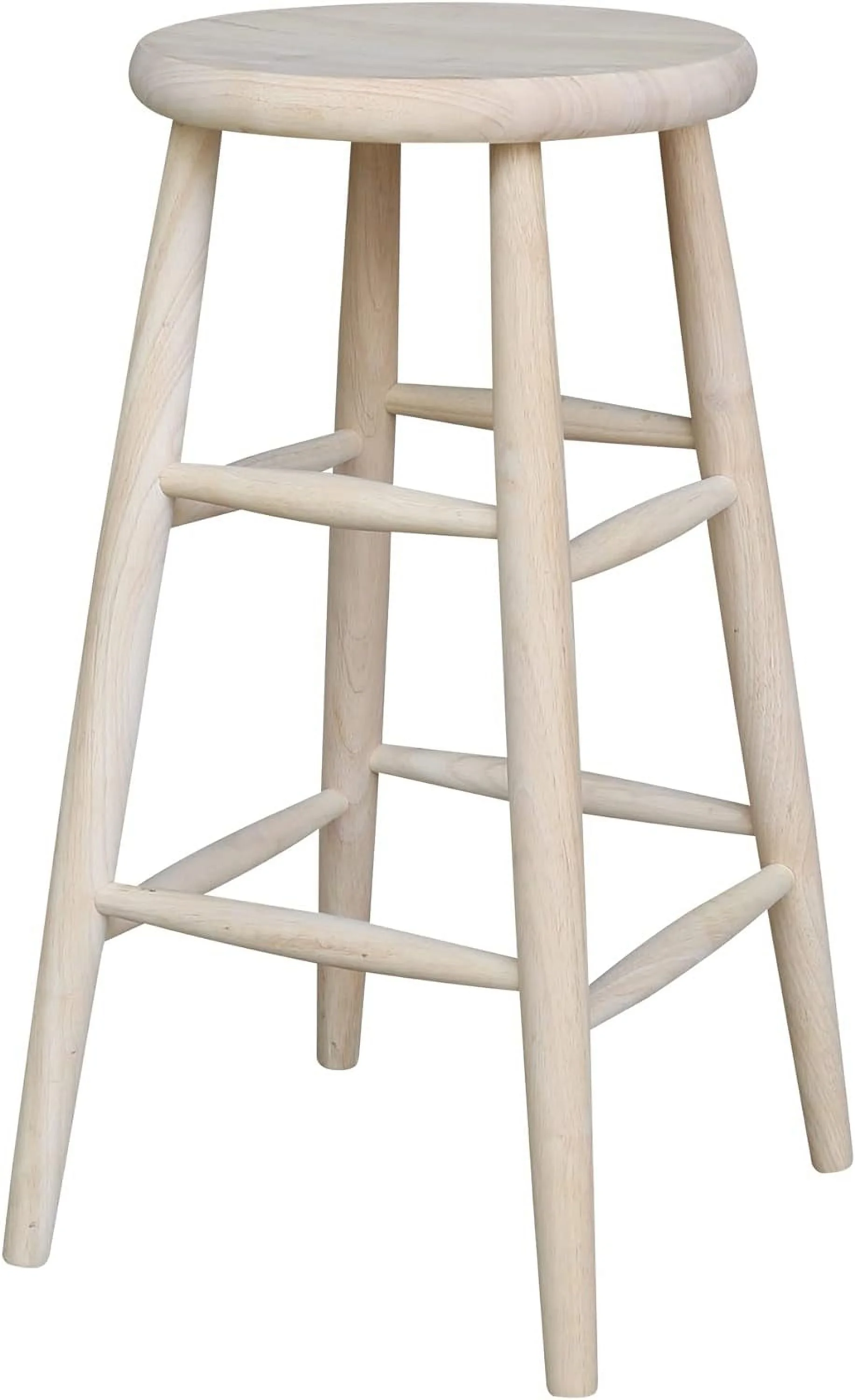 Scooped Seat Stool, Unfinished