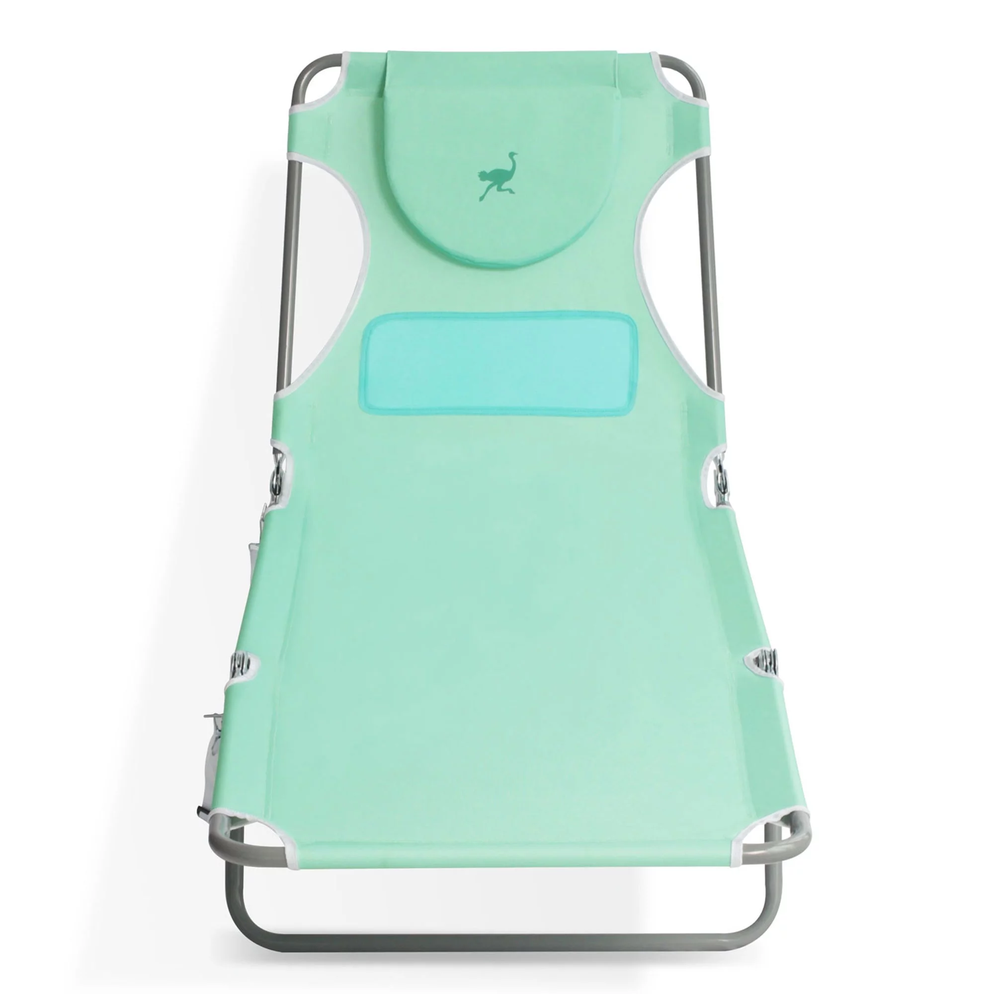 Ostrich Chaise Lounge Beach Chair w/On-Your-Back Camping Lawn Chair, Teal