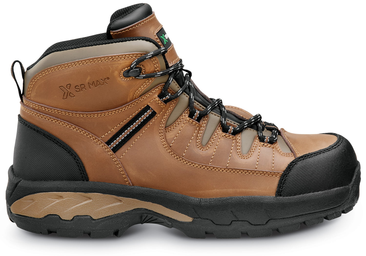 SR Max Winston, Men's, Brown, Hiker Style Comp Toe EH, Slip Resistant Work Shoe. (10.5 EW)