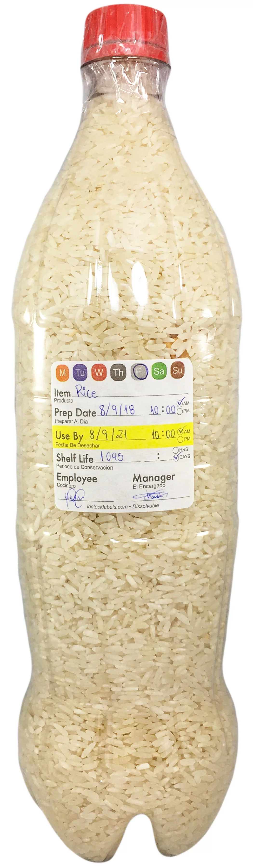 Universal Food Rotation Dissolvable Labels 2 x 2 Inch 500 Total Stickers on a Roll