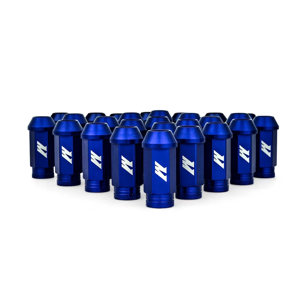 Mishimoto  M12 x 1.5 mm Aluminum Locking Lug Nuts, Blue - 27 Piece